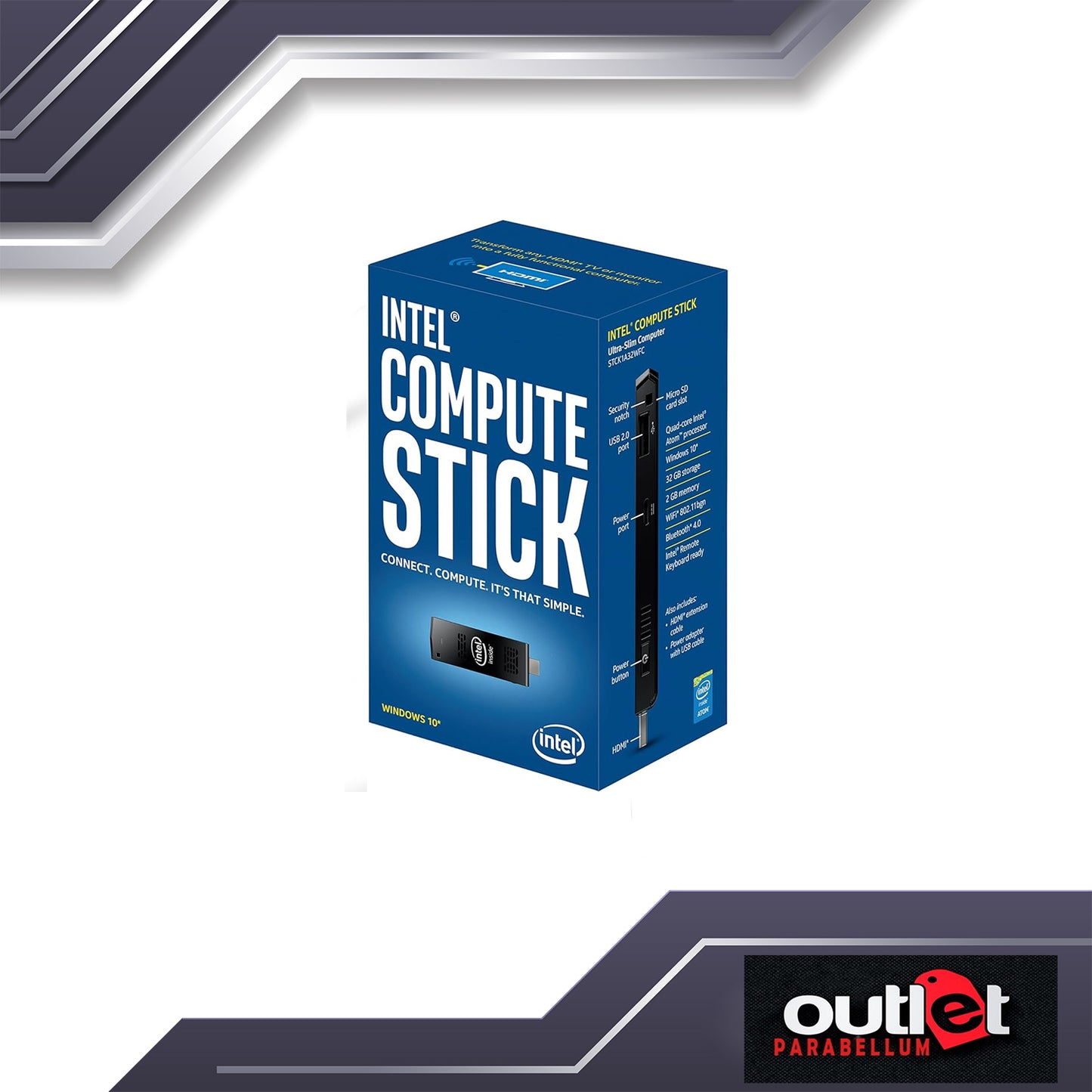 REFURBISHED INTEL-BOXSTCK1A32WFCL INTEL Z3735F COMPUTE STICK 2GB DDR3L 32G WIN10