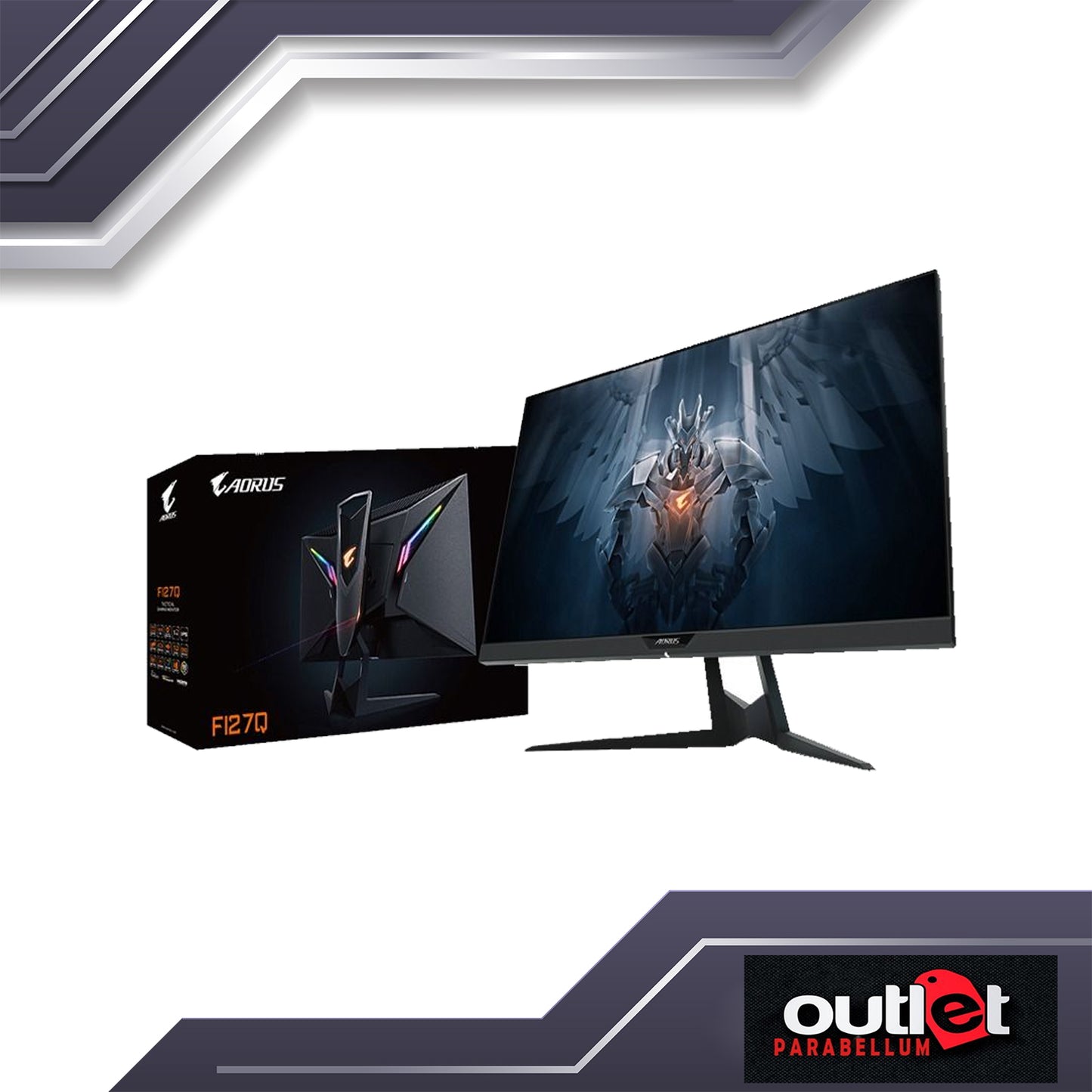 REFURBISHED GP-FI27QP-AP AORUS 27" 165HZ 2560X1440(QHD),HDR IPS, FREESYNC GSYNC,RGB,DCI-P3 10BIT MONITOR