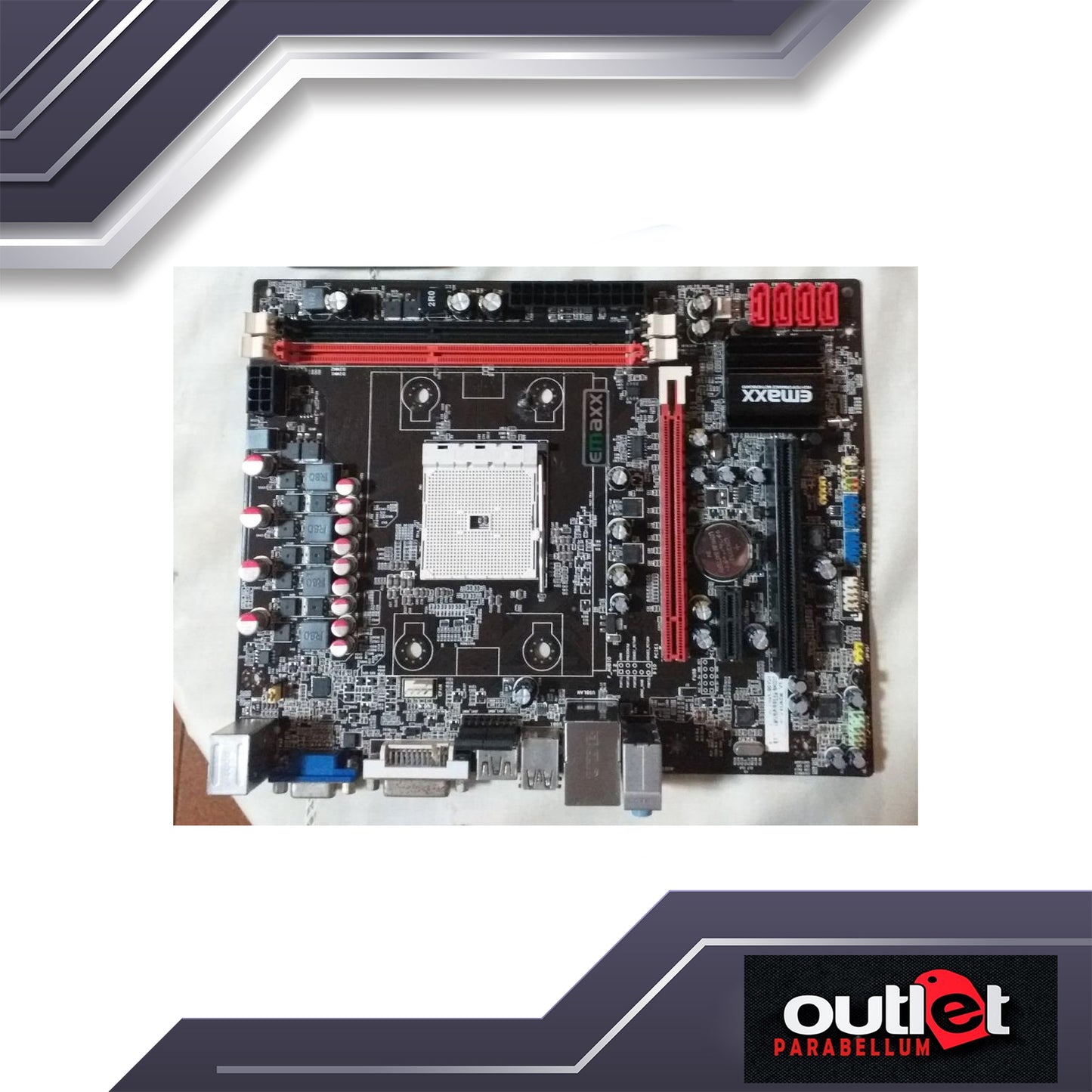 Refurbished Emaxx EMX-A75GM-iCafe Motherboard - No Warranty!!