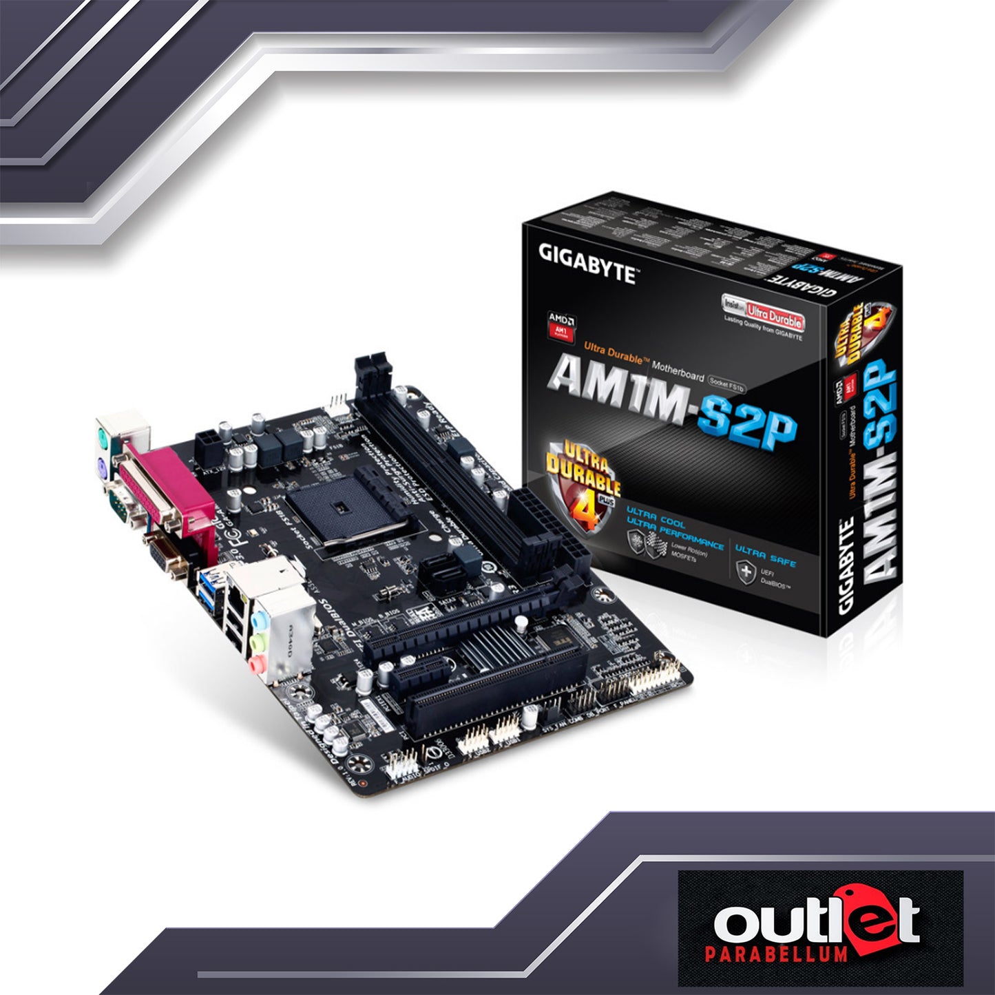 REFURBISHED GA-AM1M-S2P GIGABYTE AMD FS1b AM1 MOTHERBOARD