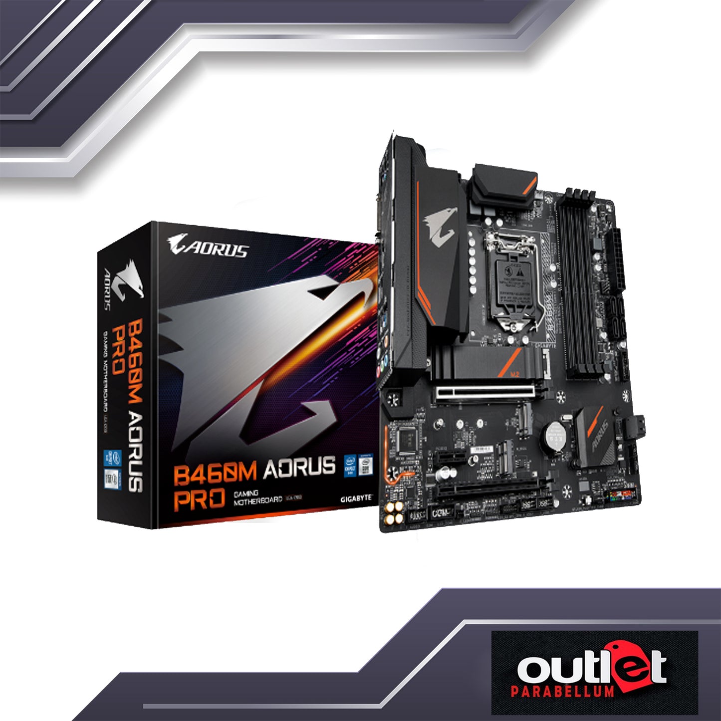 REFURBISHED GA-B460M-AORUS-PRO AORUS INTEL B460 DVI/HDMI/DP, INTEL GBE LAN, RGB FUSION, MATX GAMING