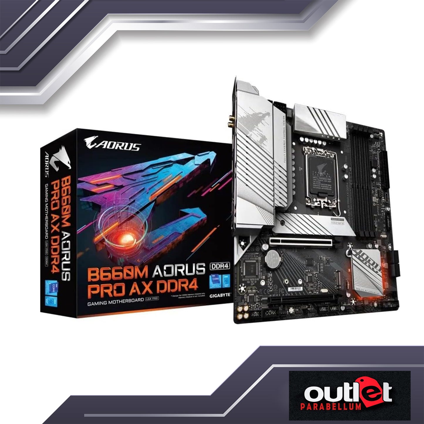 REFURB GA-B660M-A-PRO-AX-DDR4 AORUS INTEL B660 LGA1700 DDR4 12+1+1 DIGITAL VRM, WIFI6 2.5GbE LAN MATX Motherboard