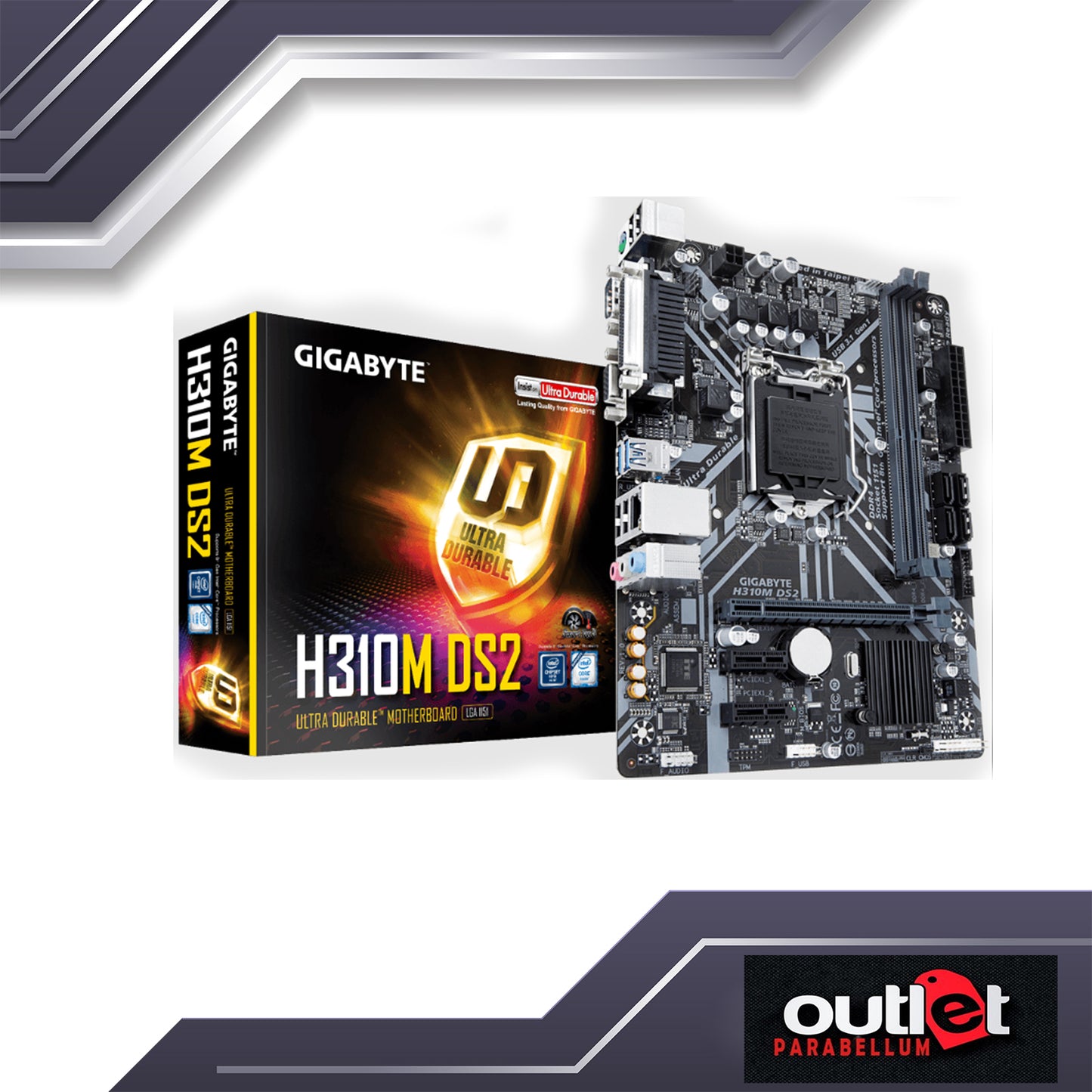 REFURBISHED GA-H310M-DS2 GIGABYTE INTEL H310 S1151 MATX MOTHERBOARD