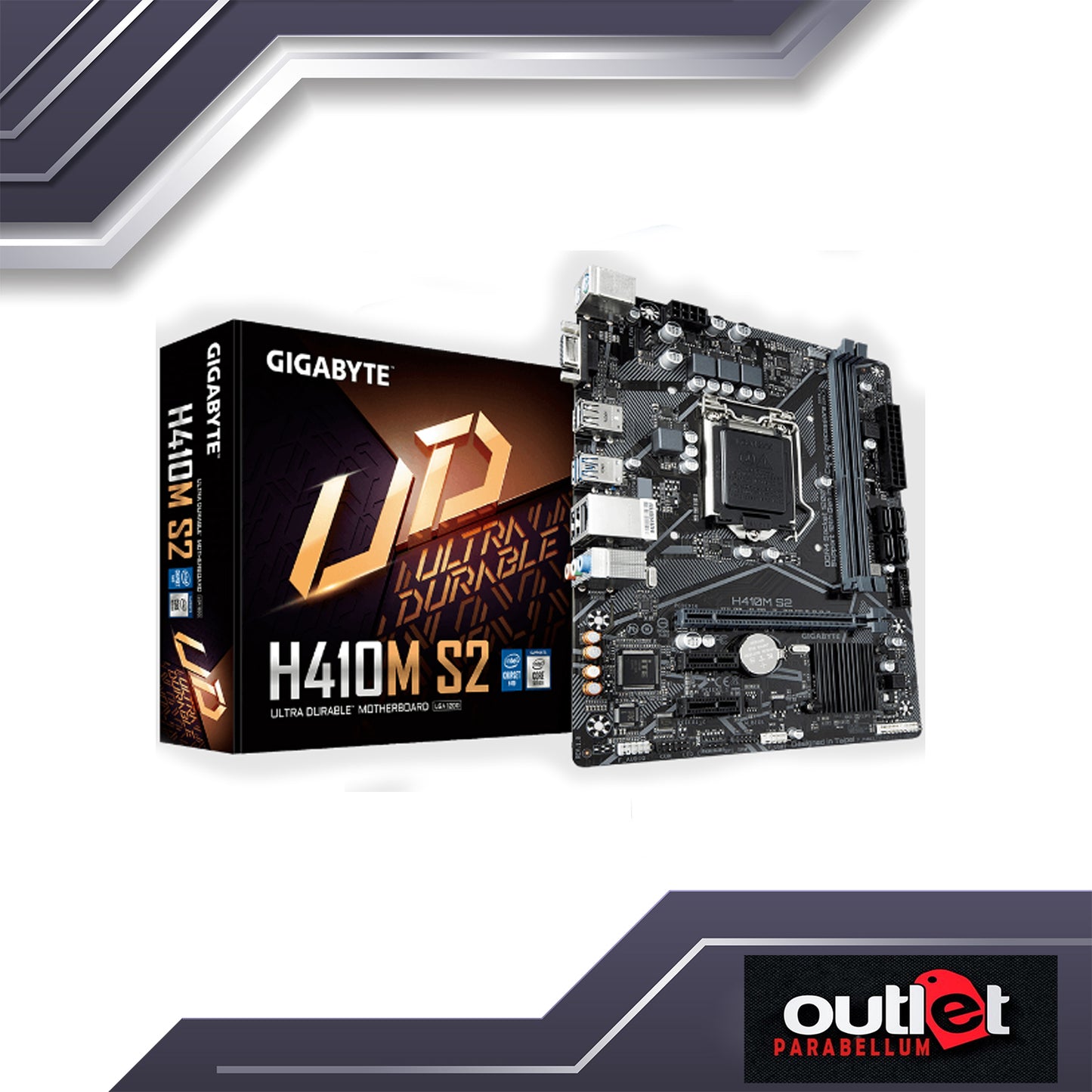 REFURBISHED GIGABYTE GA-H410M-S2 INTEL H410 LGA1200 MATX MOTHERBOARD