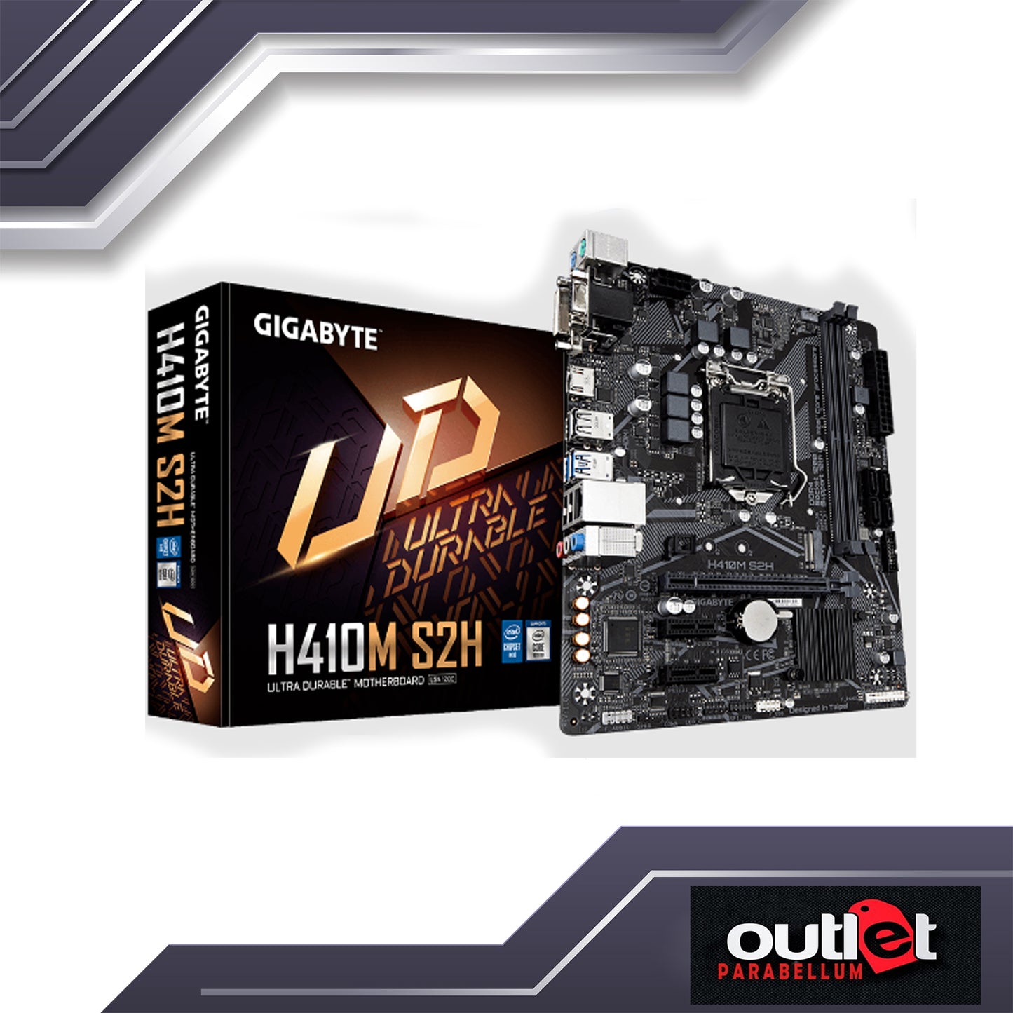 REFURBISHED GIGABYTE GA-H410M-S2H INTEL H410 S1200 HDMI/DVI/DSUB MATX MOTHERBOARD
