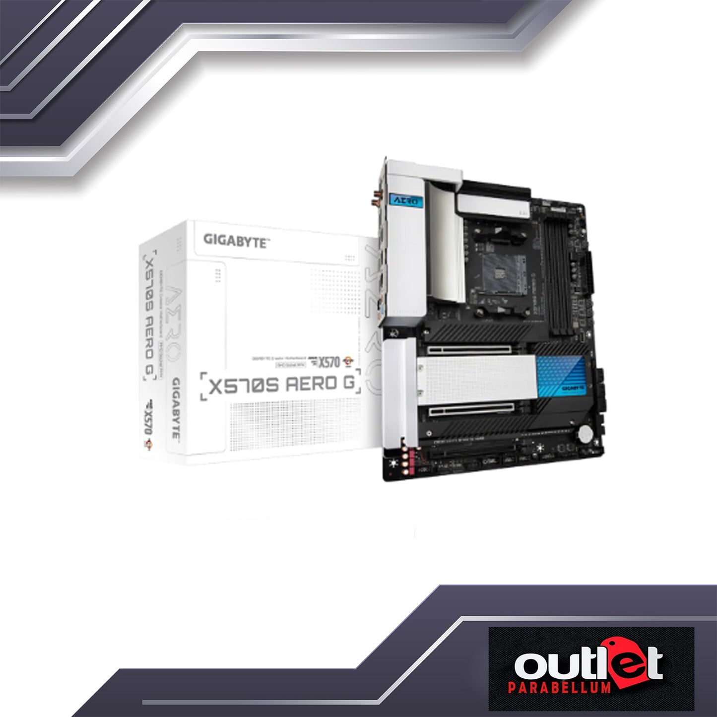 REFURBISHED GA-X570S-AERO-G GIGABYTE AMD X570 AM4 DDR4 PCIE 4.0 INTEL 2.5GbE LAN,INTEL WIFI 6 AX200 ATX MB