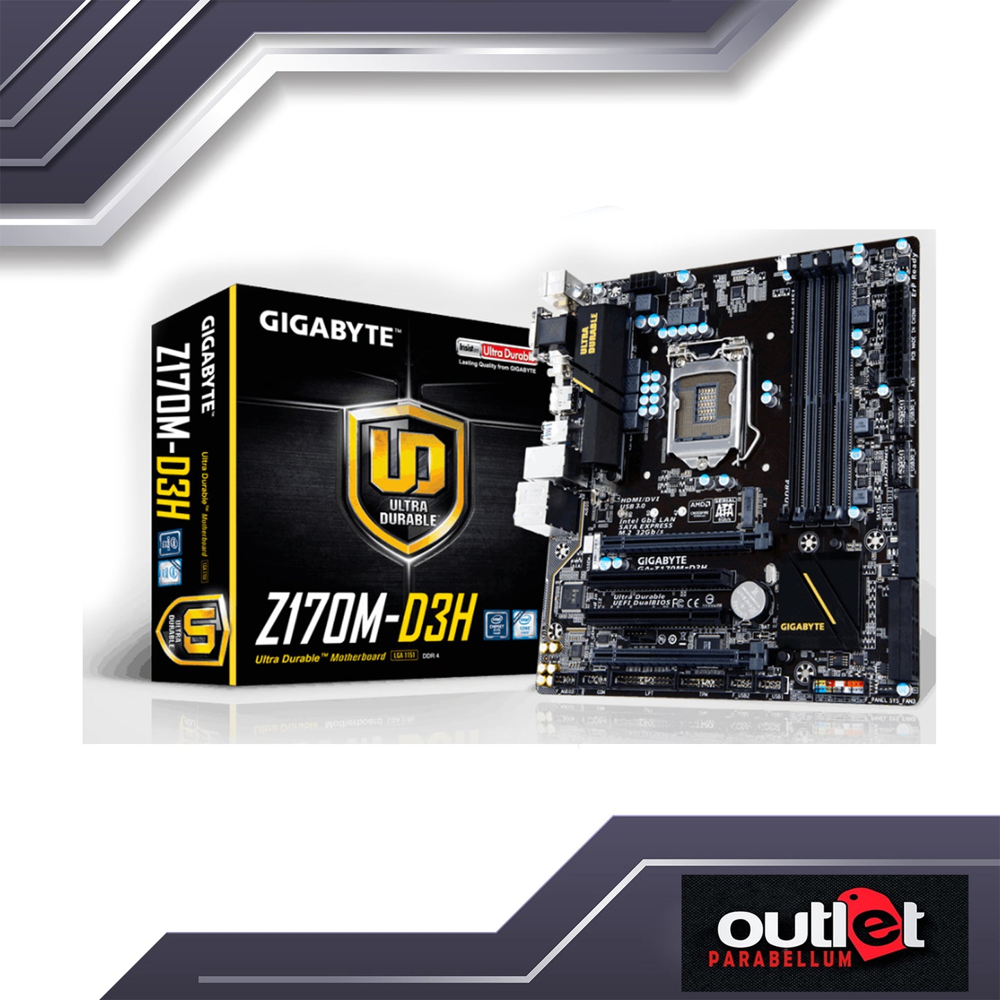 REFURBISHED GA-Z170M-D3H GIGABYTE INTEL Z170 LGA1151 MATX MOTHEROARD