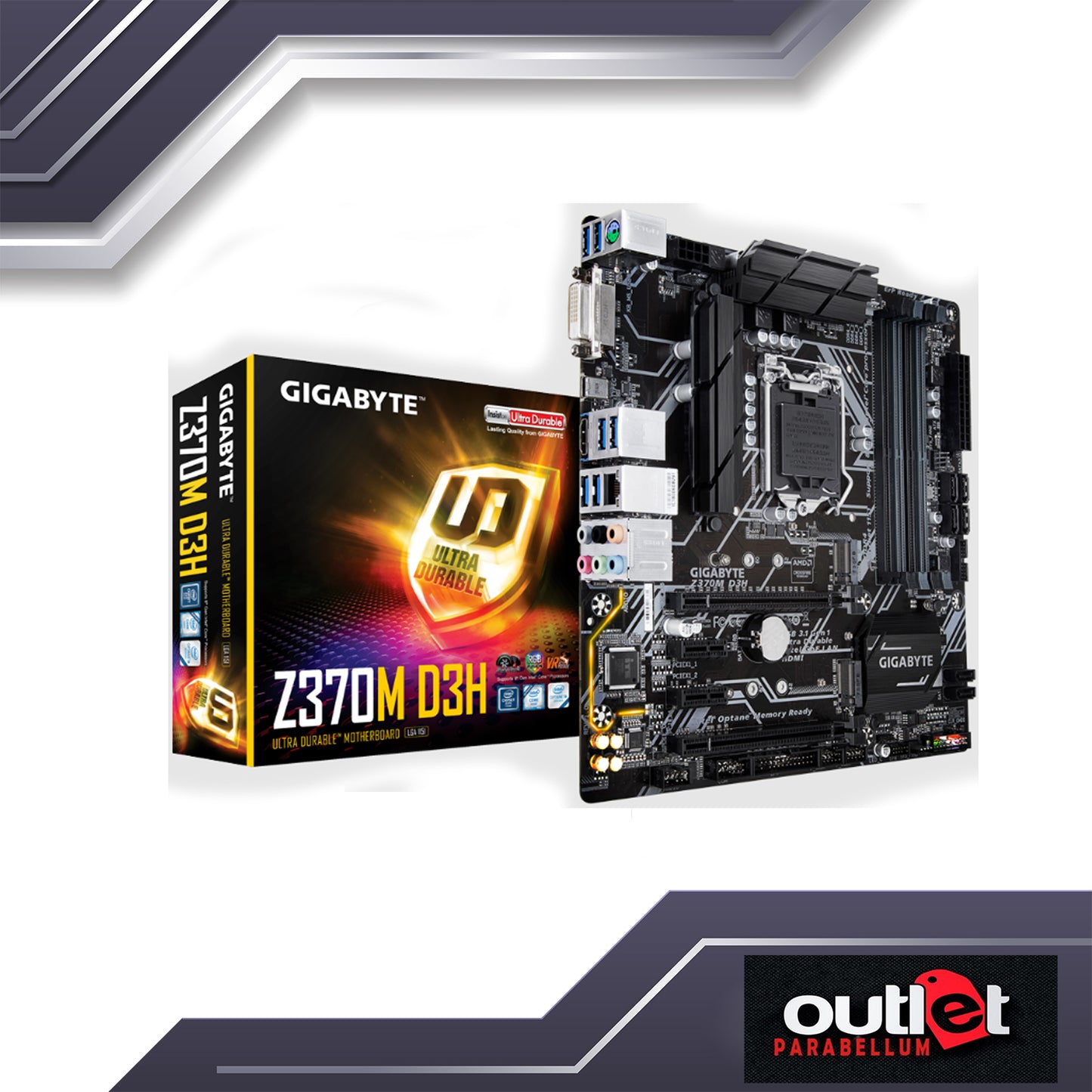 REFURBISHED GA-Z370M-D3H GIGABYTE INTEL Z370 S1151 DDR4 MATX Motherboard