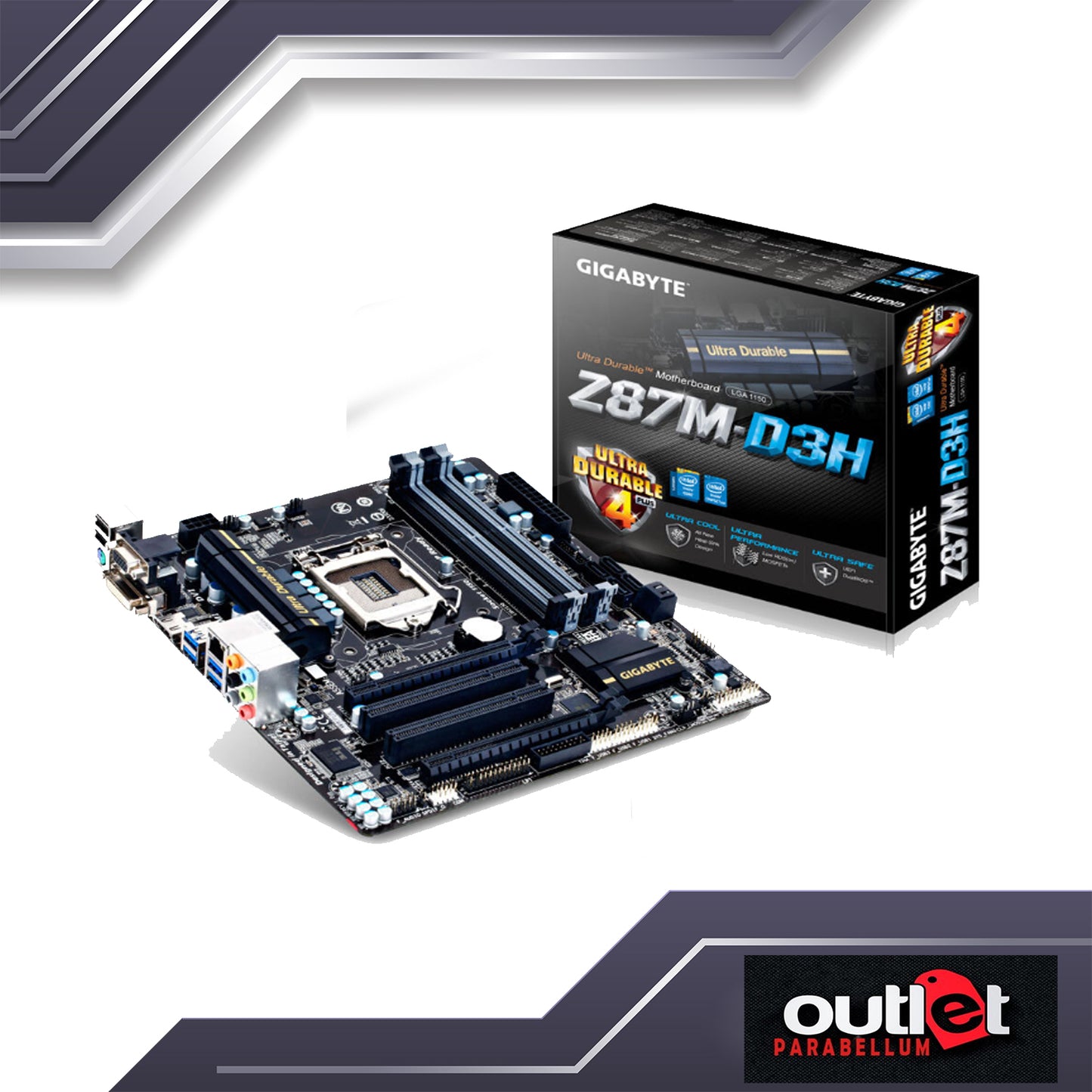REFURBISHED GIGABYTE GA-Z87M-D3H GIGABYTE INTEL Z87, S1150 MATX Motherboard