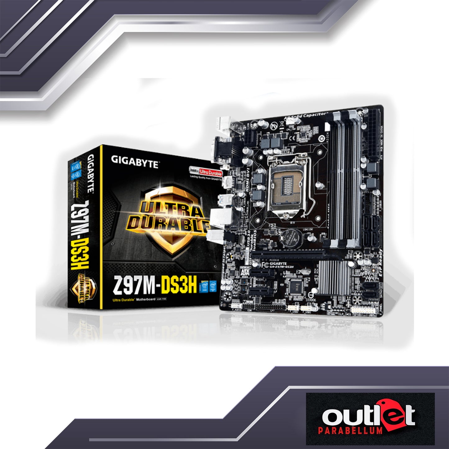 REFURBISHED GIGABYTE GA-Z97M-DS3H GIGABYTE INTEL Z97, S1150 MATX Motherboard