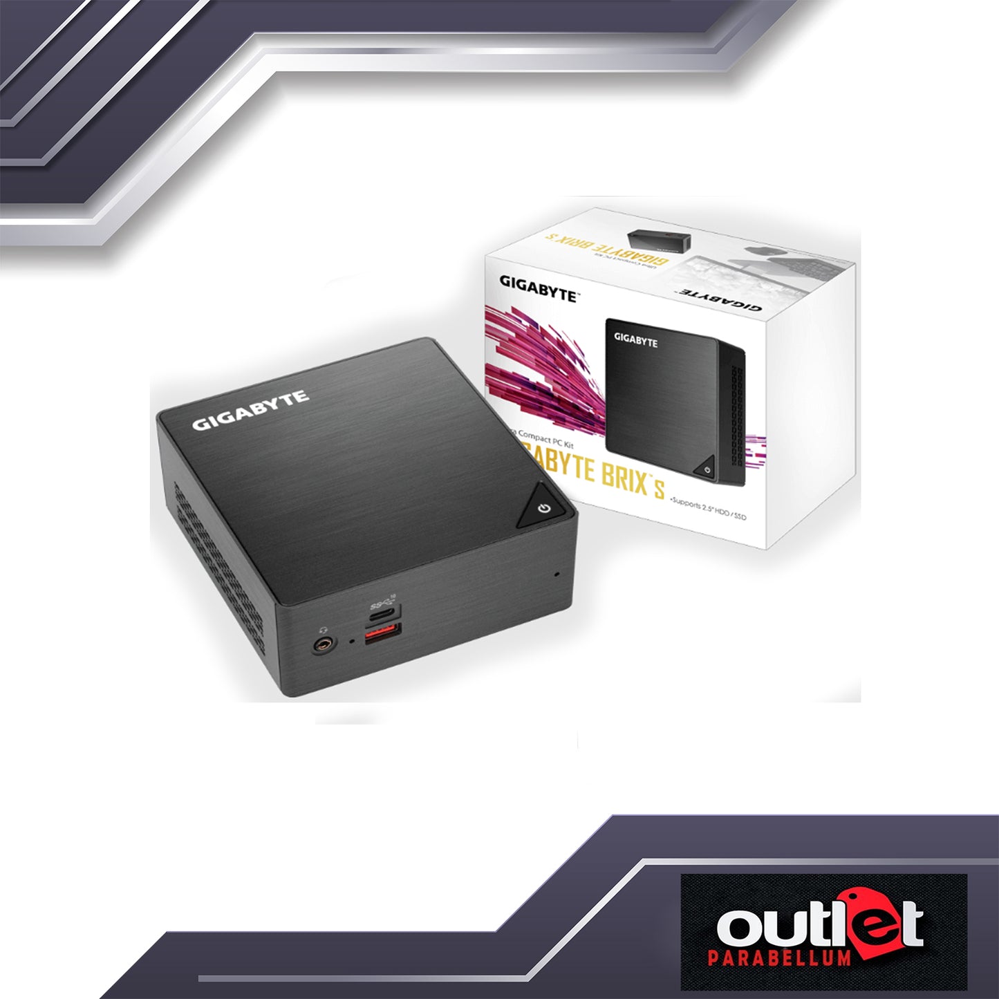 REFURBISHED GIGABYTE GB-BRI3H-8130-BWAR GIGABYTE BRIX INTEL CORE I3 8130 ULTRA COMPACT PC KIT - BAREBONE ONLY