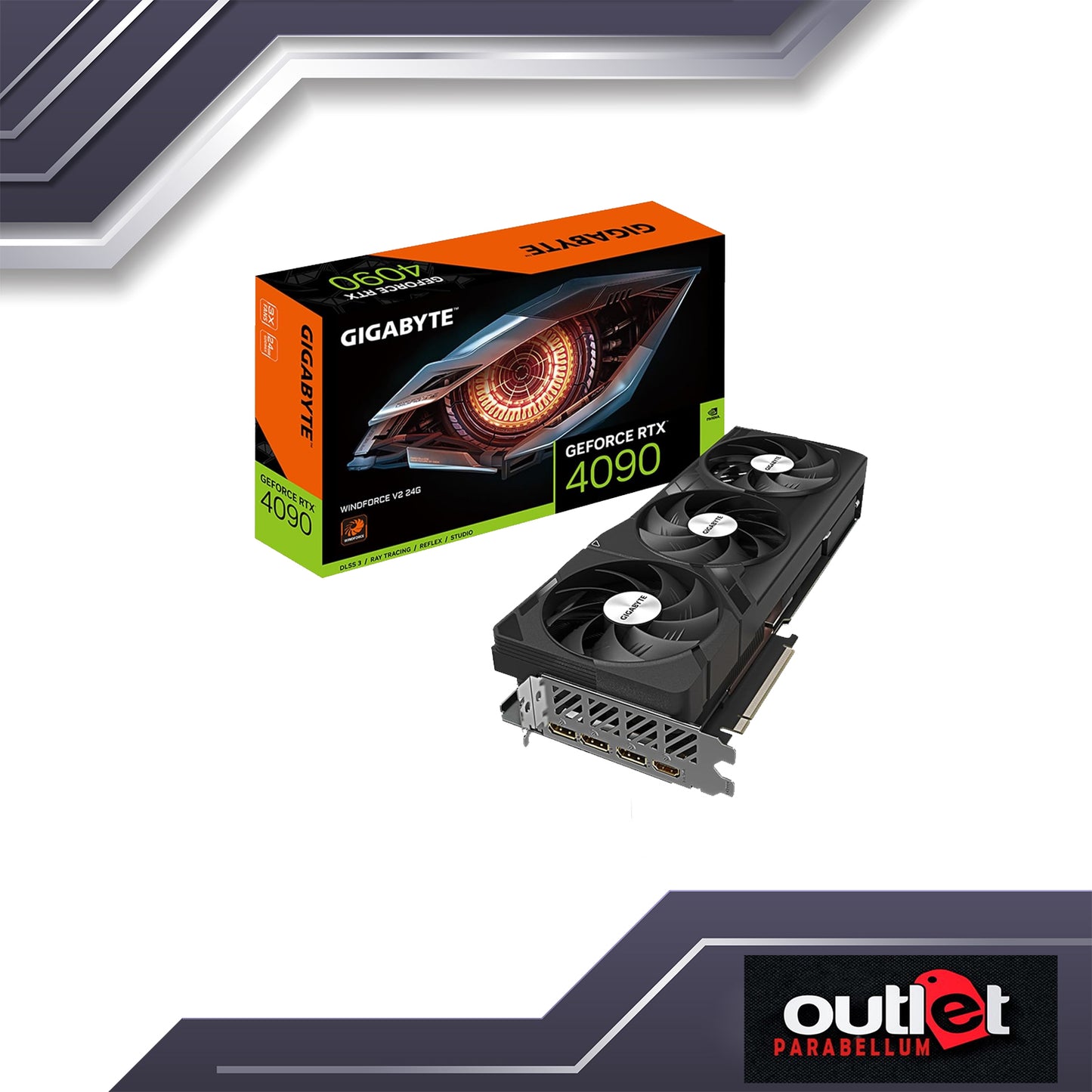 REFURBISHED!!! GIGABYTE GeForce RTX 4090 WINDFORCE V2 24G Graphics Card, 3X WINDFORCE Fans, 24GB 384-bit GDDR6X Video Card - GV-N4090WF3V2-24GD