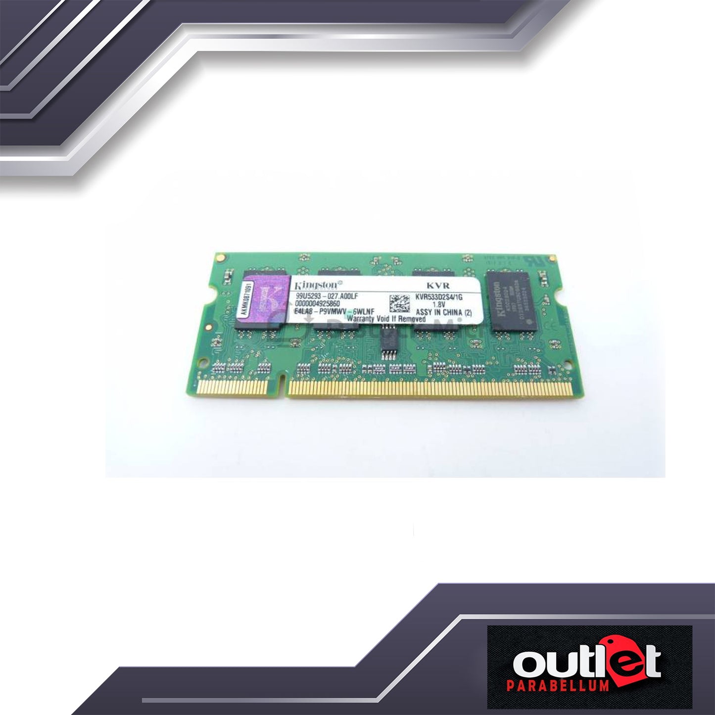 KM-KVR533D2N4K2/1G KINGSTON DDRII-533 DUAL CHANNEL 1 GB - NO WARRANTY!!