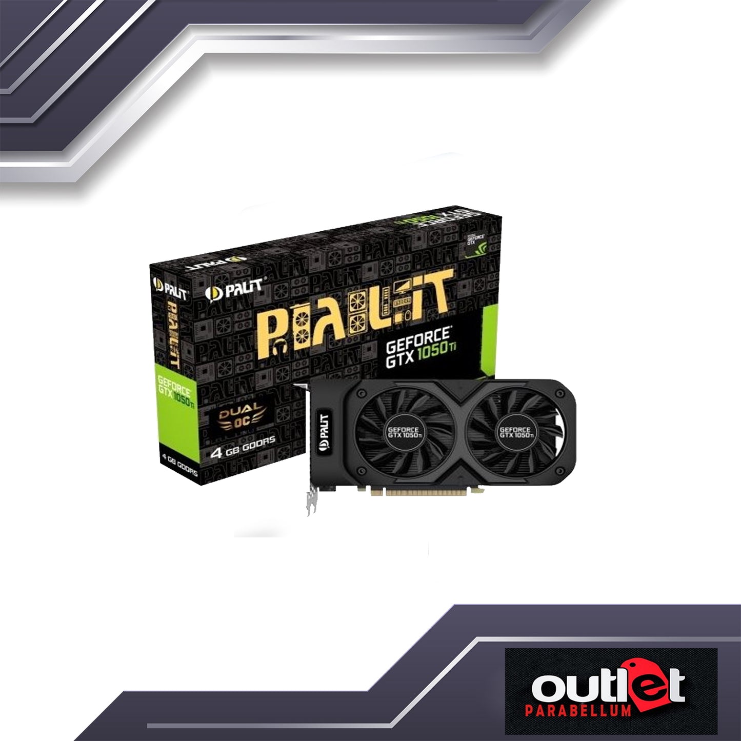 REFURBISHED PALIT NE5105TS18G1-1071D PALIT GTX1050TI DUAL OC 4GB GDDR5 128BIT DVI HDMI DP