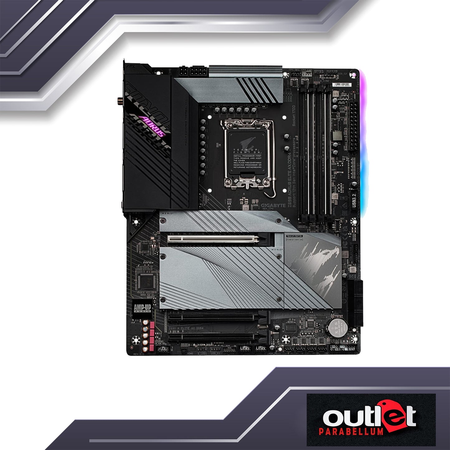 REFURBISHED GA-Z690-AORUS-ELITE-AX AORUS INTEL Z690 LGA1700 DDR5 16+1+2 DIGITAL VRM(SPS 70A)WIFI6 2.5GbE LAN ATX Motherboard