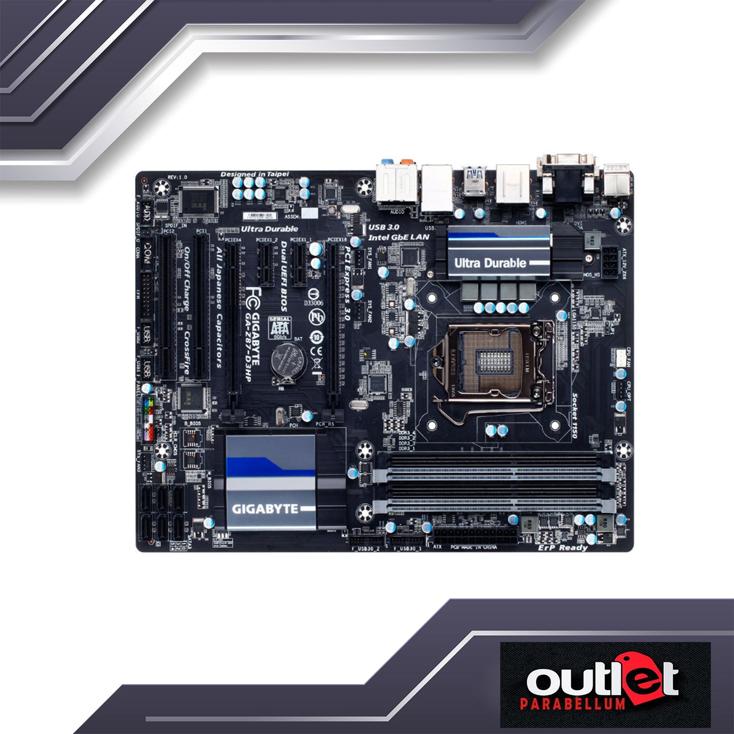 REFURBISHED GIGABYTE GA-Z87-D3HP GIGABYTE INTEL Z87, S1150 ATX Motherboard