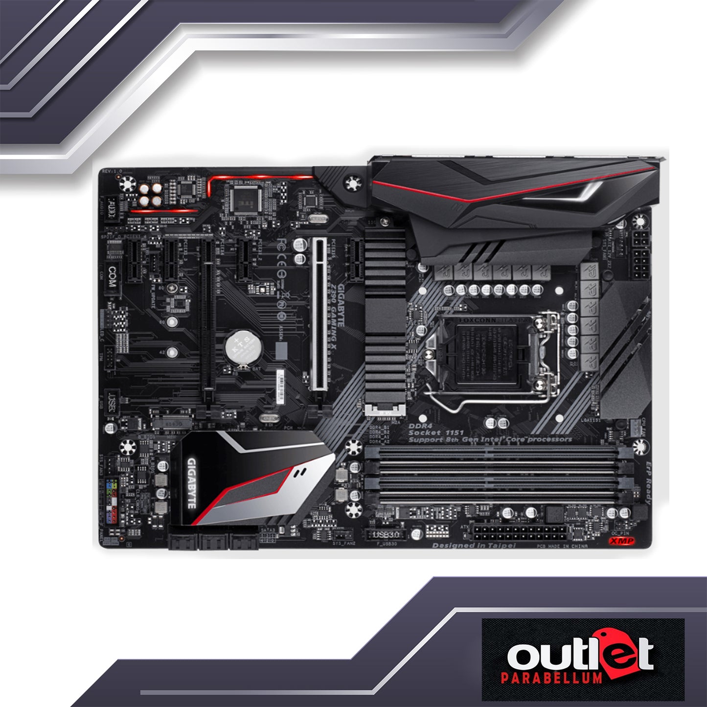 Refubished Gigabyte GA-Z390 GAMING X Intel Z390 Intel Z390 GAMING Motherboard with 10+2 Digital PWM Design, 2-Way CrossFire™ Multi-Graphics - Motherboard - No Warranty