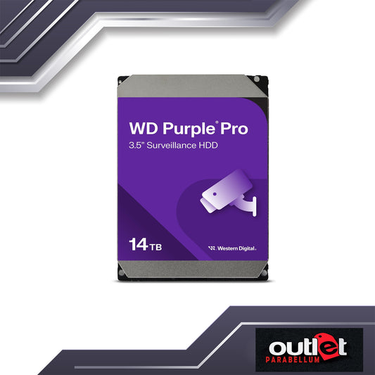 Western Digital 14TB WD Purple Pro Surveillance Internal Hard Drive HDD - 7200 RPM, SATA 6 Gb/s, 512 MB Cache, 3.5" - WD141PURP
