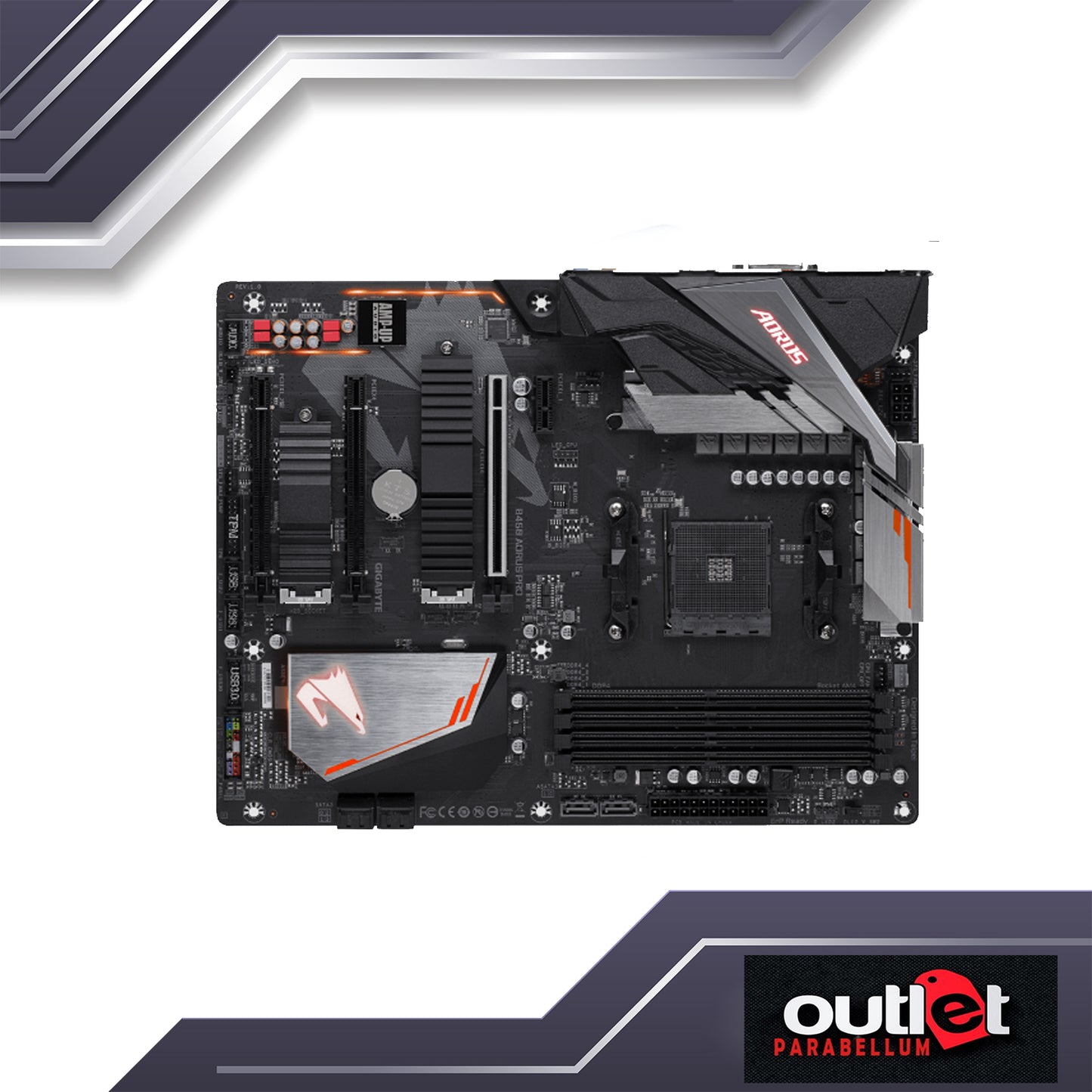 REFURBISHED GIGABYTE GA-B450-AORUS-PRO AMD B450 AM4 DDR4 ATX GAMING MOTHERBOARD