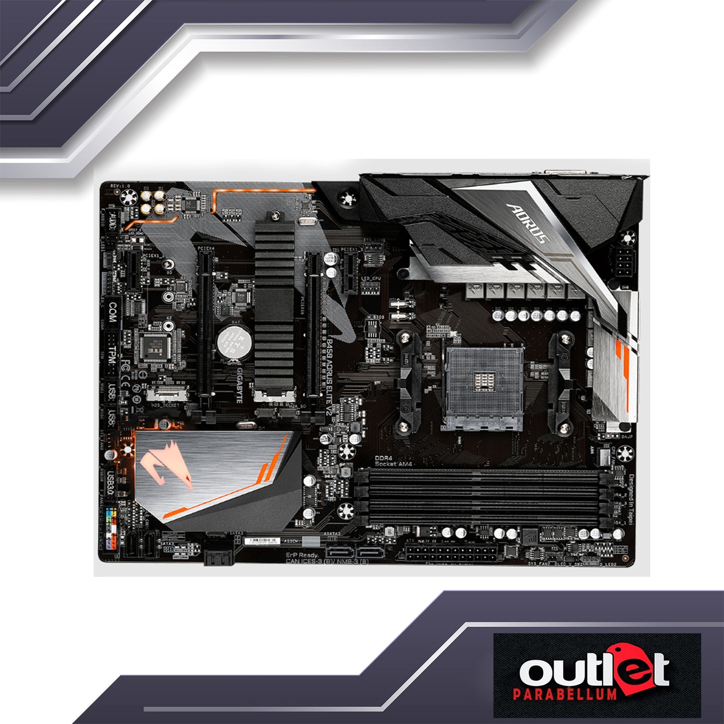 REFURBISHED GA-B450-AORUS-ELITE-V2 GIGABYTE AMD B450 AM4 DDR4 ATX GAMING MOTHERBOARD