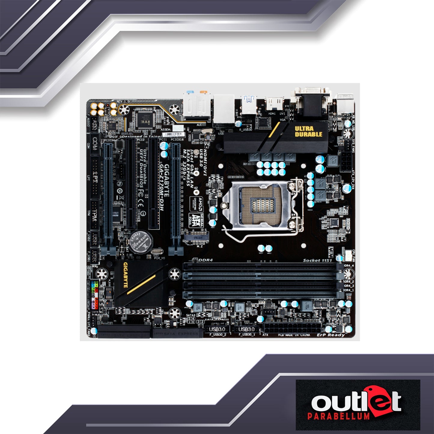REFURBISHED GA-Z170M-D3H GIGABYTE INTEL Z170 LGA1151 MATX MOTHEROARD