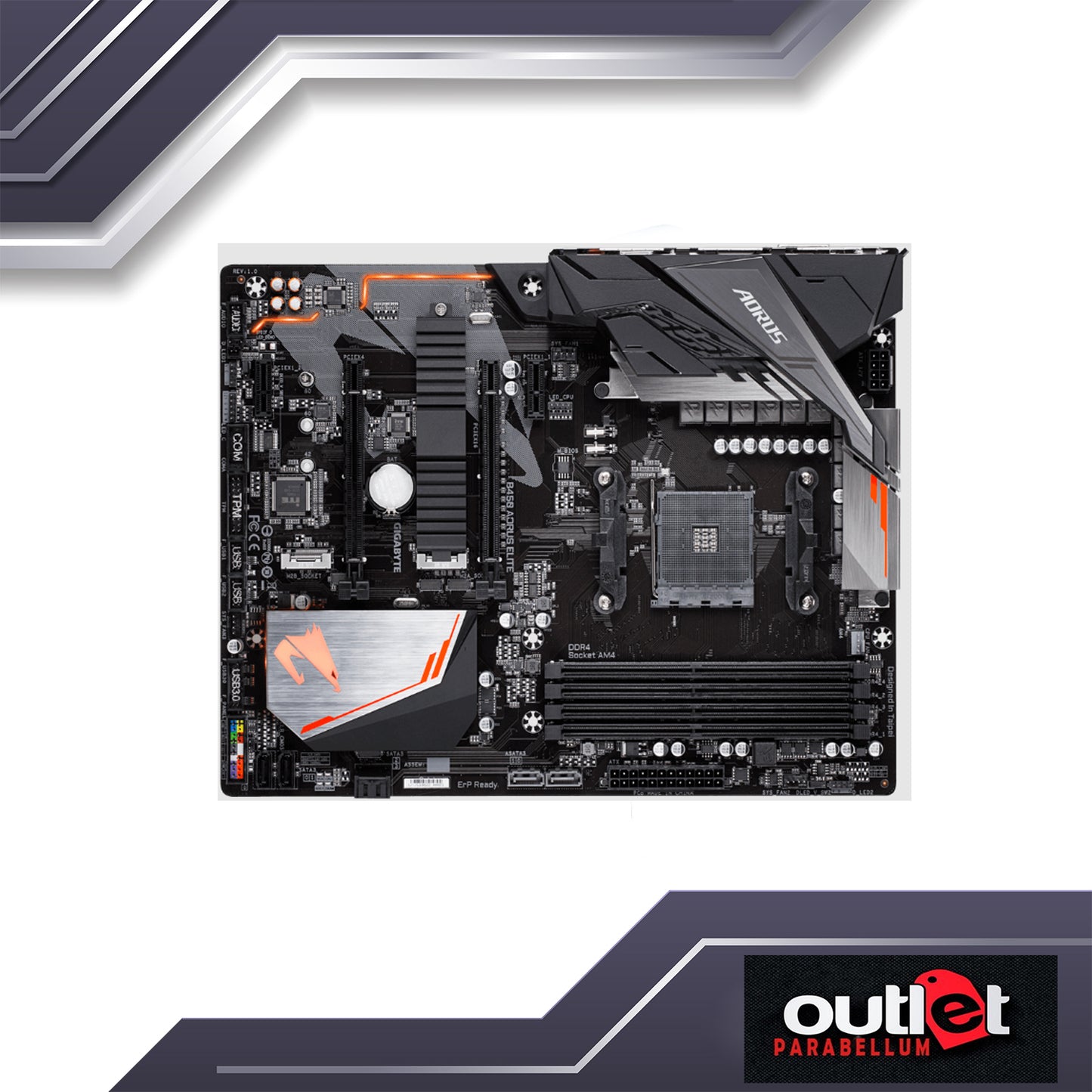 REFURBISHED GA-B450-AORUS-ELITE GIGABYTE AMD B450 AM4 DDR4 ATX GAMING MOTHERBOARD