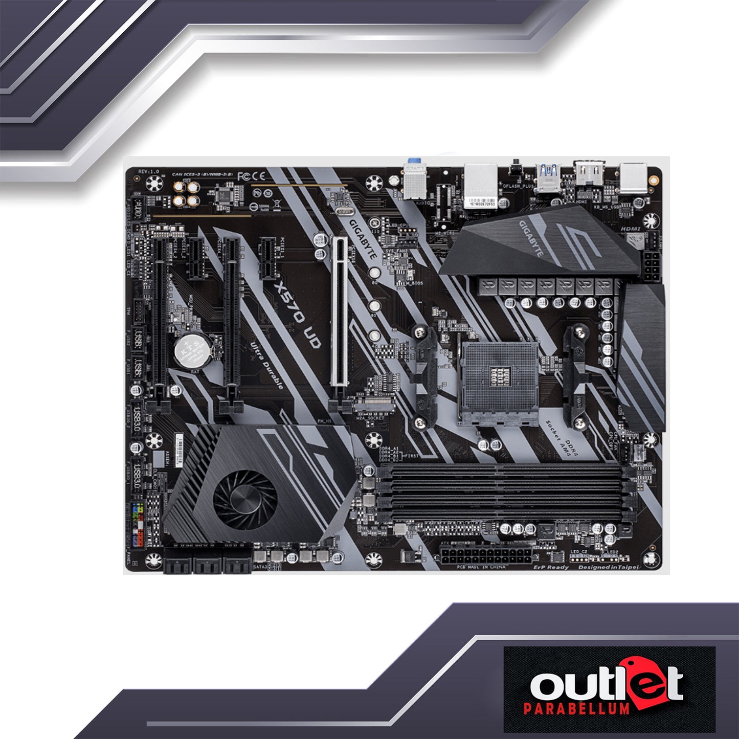 REFURBISHED GA-X570-UD GIGABYTE AMD X570 AM4 DDR4 PCIE 4.0 ATX GAMING MOTHERBOARD