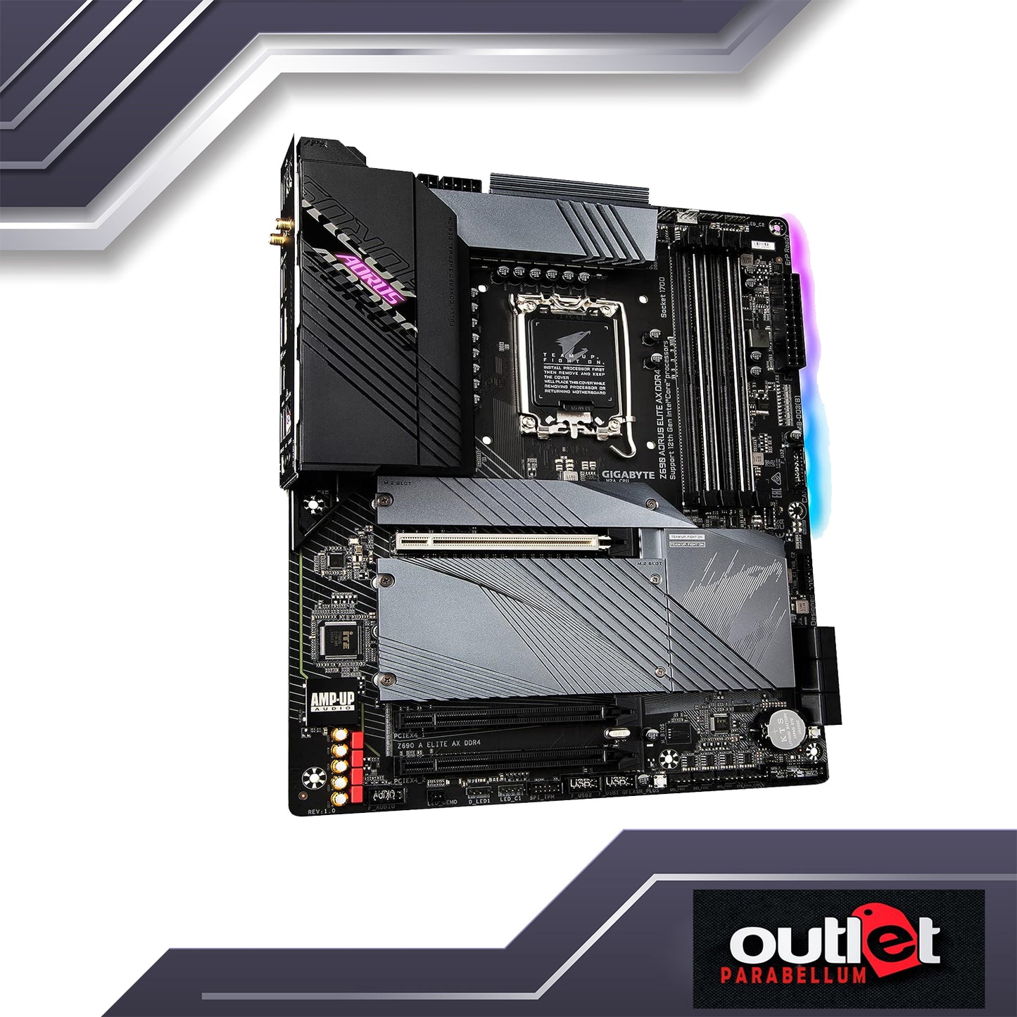 REFURBISHED GA-Z690M-A-ELITE-AX-DDR4 AORUS INTEL Z690 LGA1700 DDR4 12+1+2 DIGITAL VRM(SPS 60A)WIFI6 2.5GbE LAN MATX MOTHERBOARD