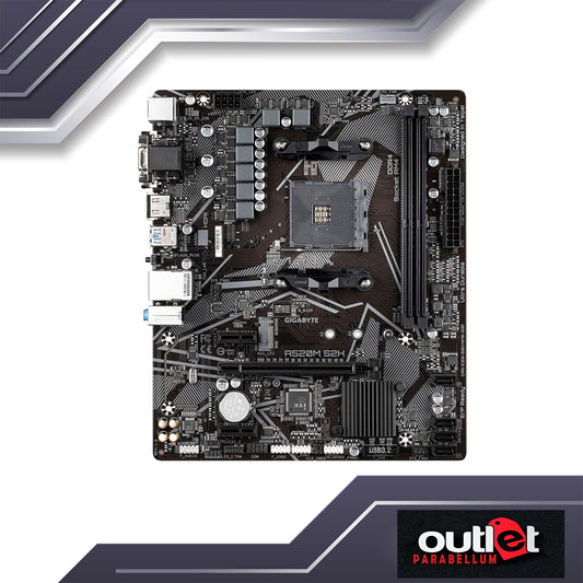 REFURBISHED GIGABYTE GA-A520M-S2H AMD A520 AM4 DDR4 DSUB/DVI/HDMI 2XDIMM MATX MOTHERBOARD