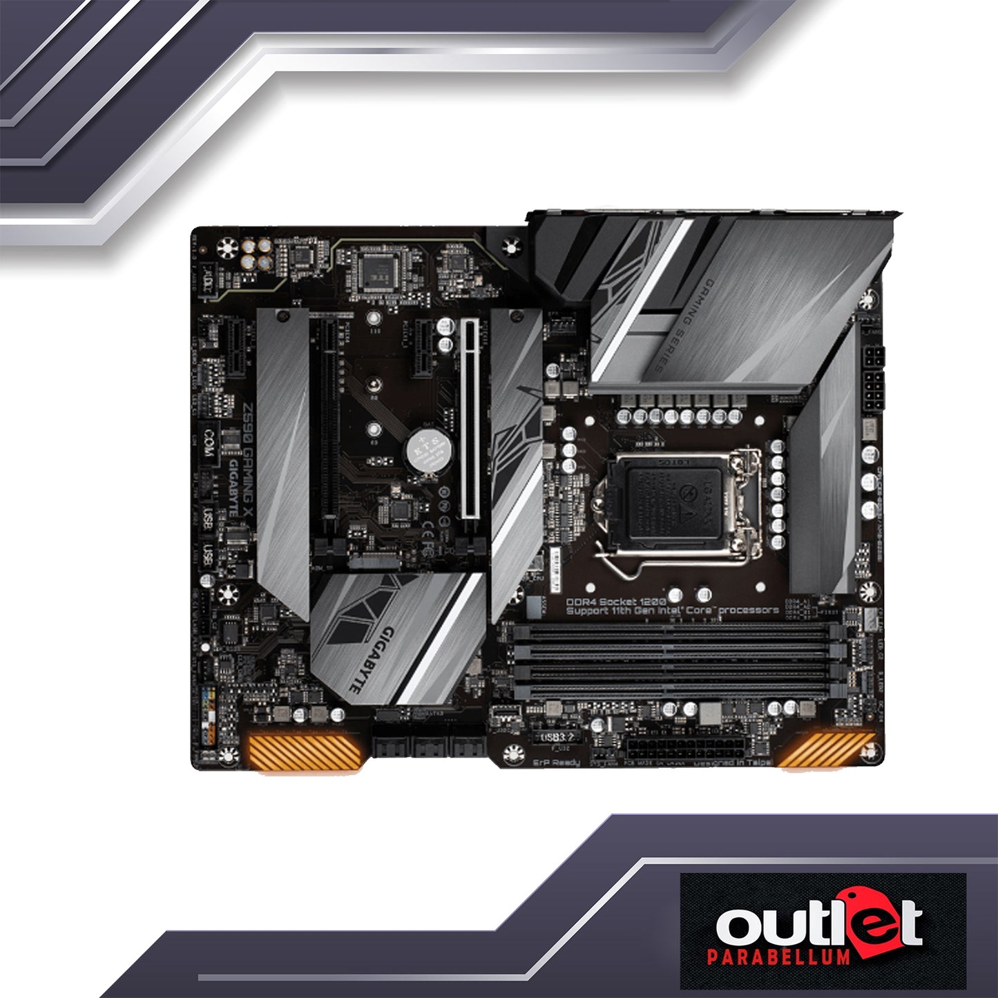 REFURBISHED GA-Z590-GAMING-X GIGABYTE INTEL Z590 LGA 1200 DIRECT 12+1 PHASE DIGITAL VRM, INTEL 2.5Gbe, PCIe 4 Motherboard