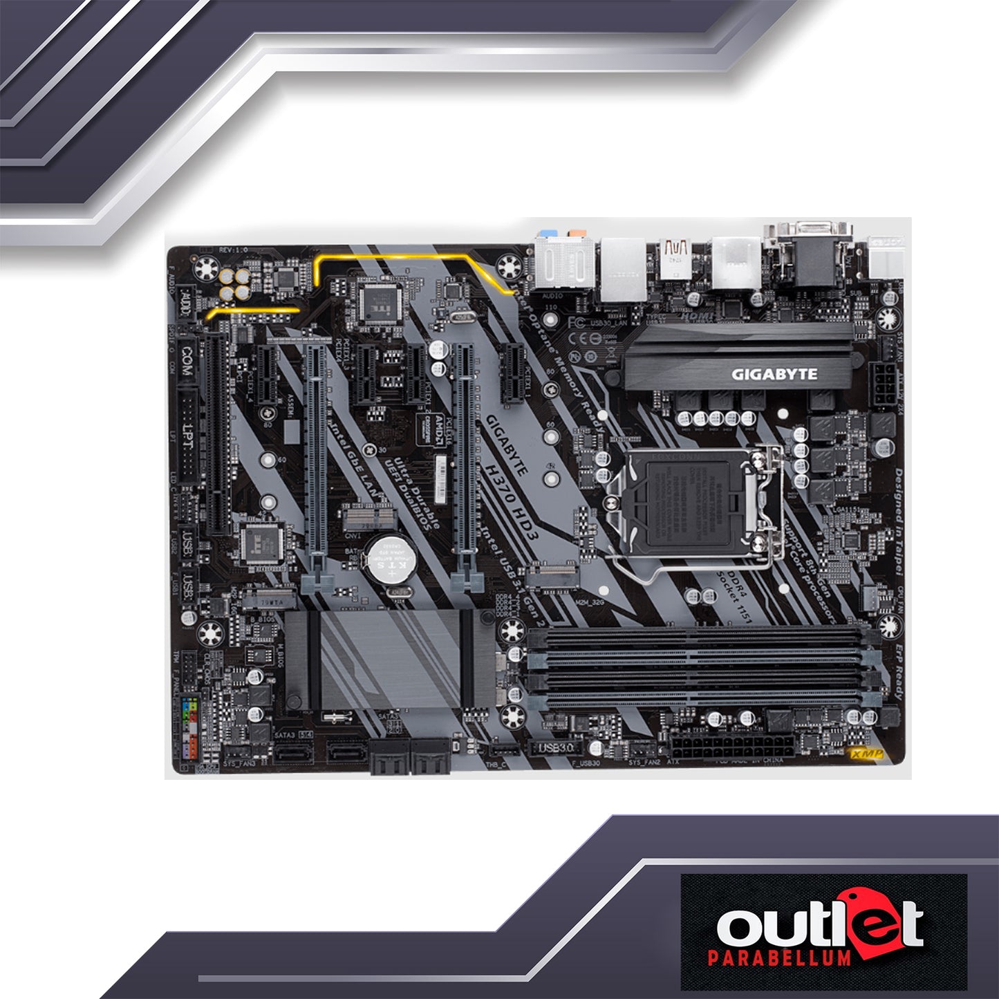 REFURBISHED GA-H370-HD3 GIGABYTE INTEL H370 S1151 ATX MOTHERBOARD