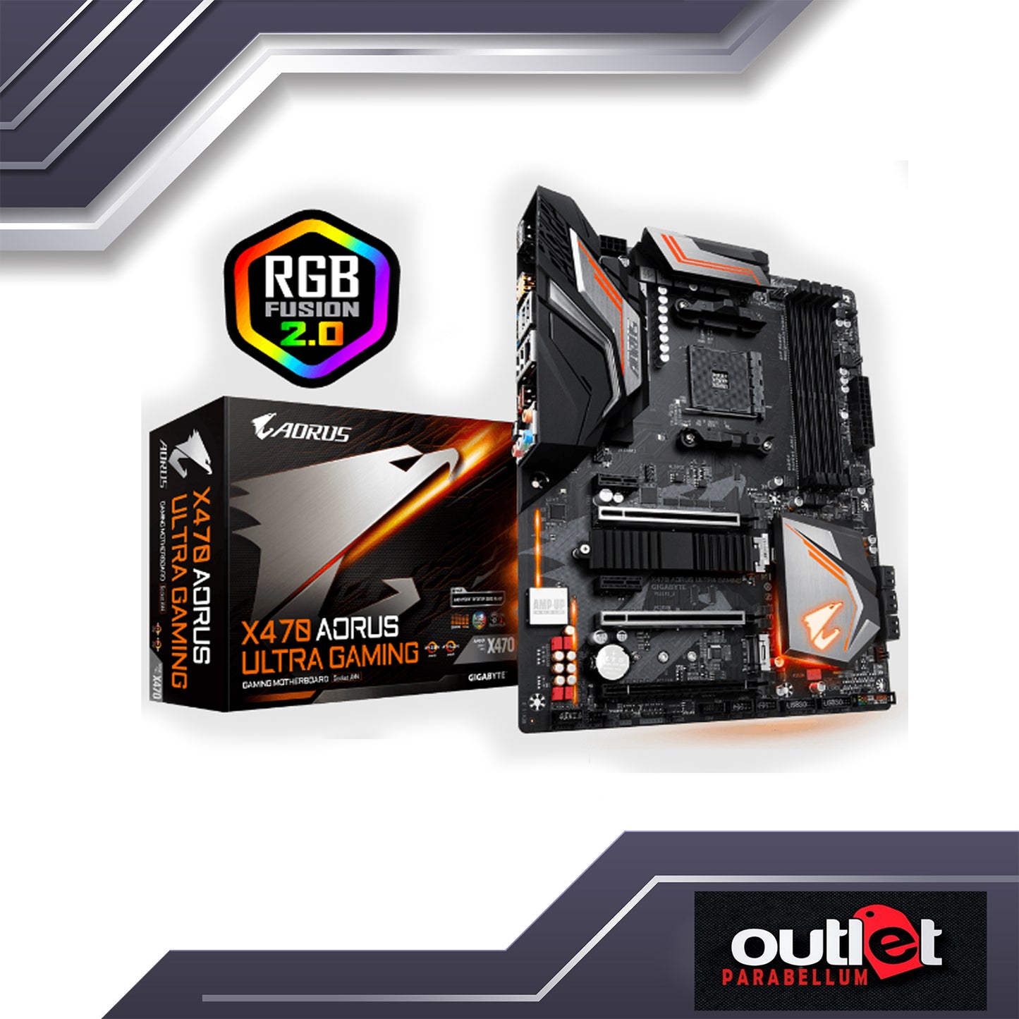 REFURBISHED GA-X470-AORUS-ULTRA-GAMING GIGABYTE AMD X470 AM4 DDR4 ATX GAMING MOTHERBOARD