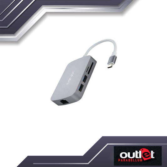 MINIX Neo C-VGR USB Multiport Adapter with VGA output, supports up to 1080p Gigabit Ethernet port USB Type-C port, for charging Compatible with Apple Macbook (Space Gray)