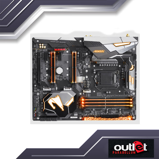 REFURBISHED GA-Z370-AORUS-GAMING-5 GIGABYTE INTEL Z370 S1151 DDR4 ATX MB W/ RGB FUSION, INTEL LAN,/WIFI
