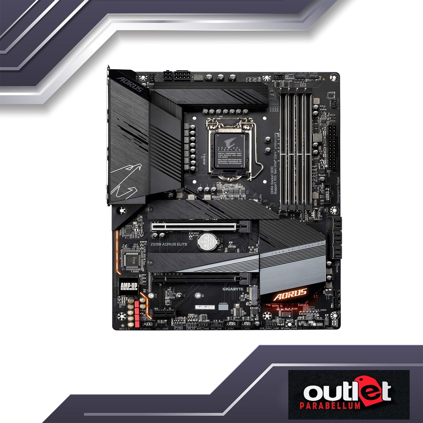 REFURBISHED GA-Z590-AORUS-ELITE AORUS INTEL Z590 LGA1200 12+1 PHASE DIGITAL POWER DESIGN 2.5GBE LAN ATX MB