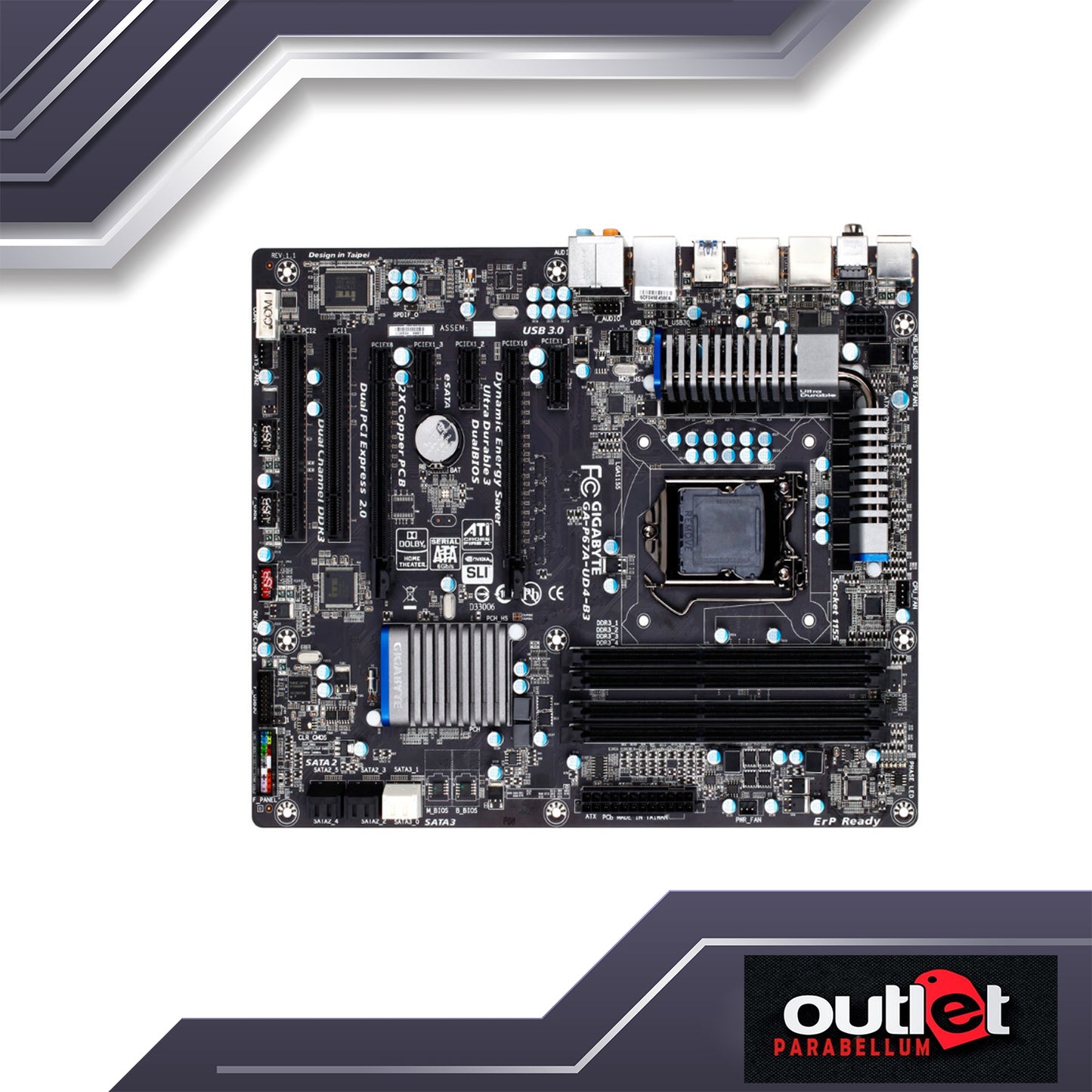 Refurbished GA-P67A-UD4-B3 GIGABYTE INTEL P67 S1155 ATX - No Warranty!!!