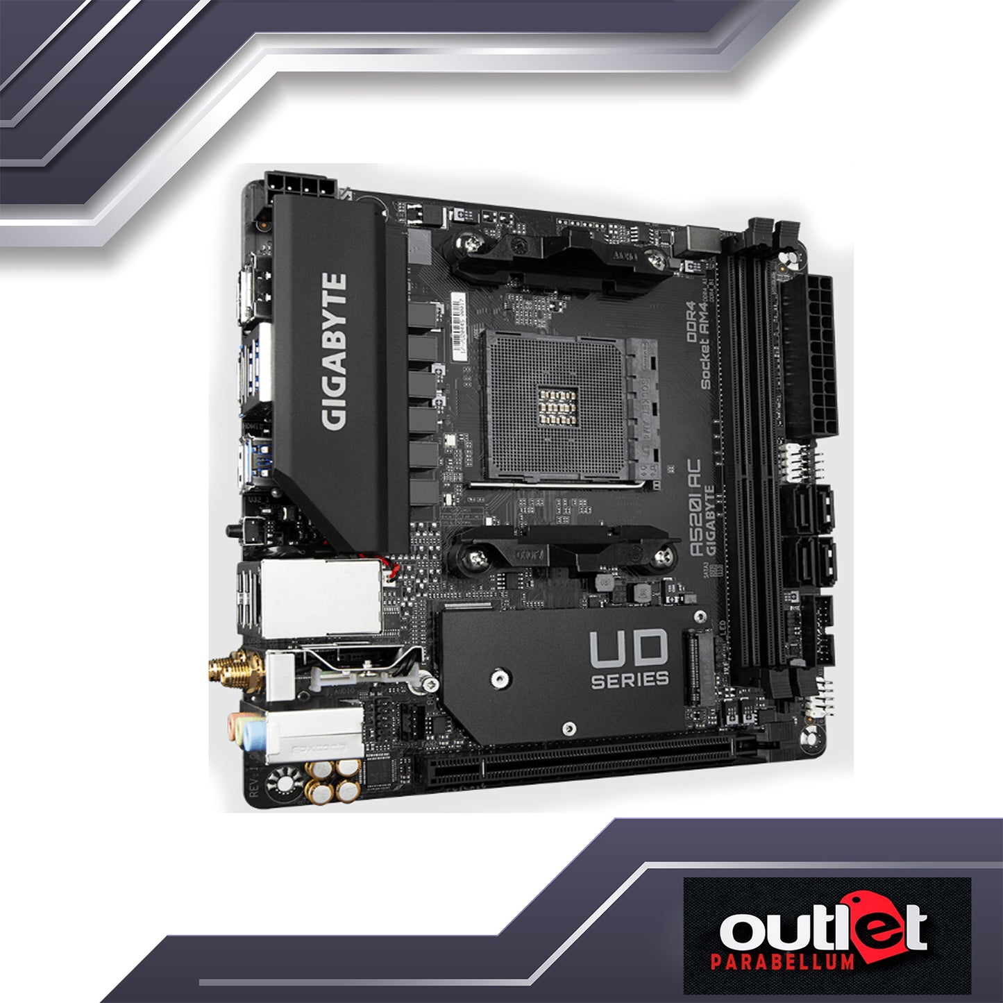 REFURBISHED GA-A520I-AC GIGABYTE AMD A520 MINI ITX 11AC WIFI, GIGBYTE LAN MOTHERBOARD