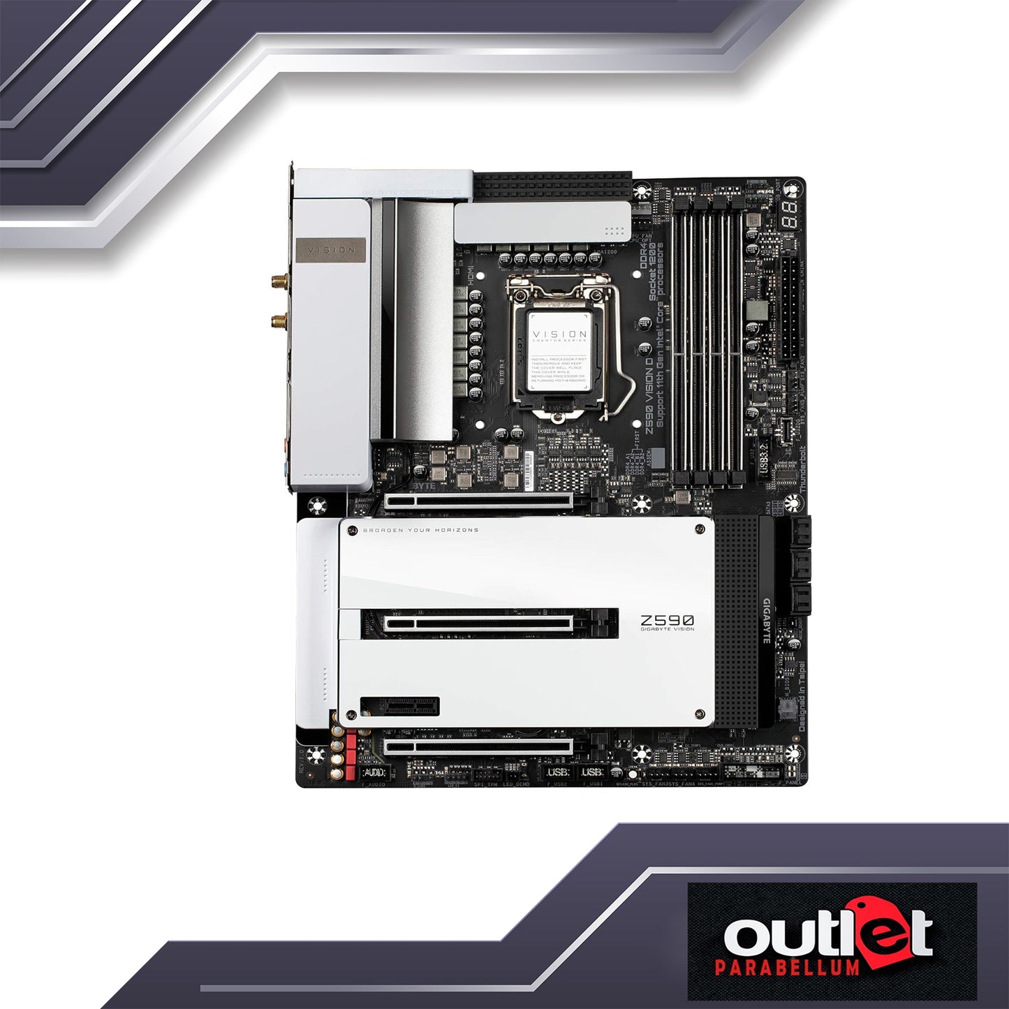 REFURBISHED GA-Z590-VISION-D GIGABYTE INTEL Z590 LGA1200 PCIE4.0, INTEL 2.5GBE LAN Motherboard