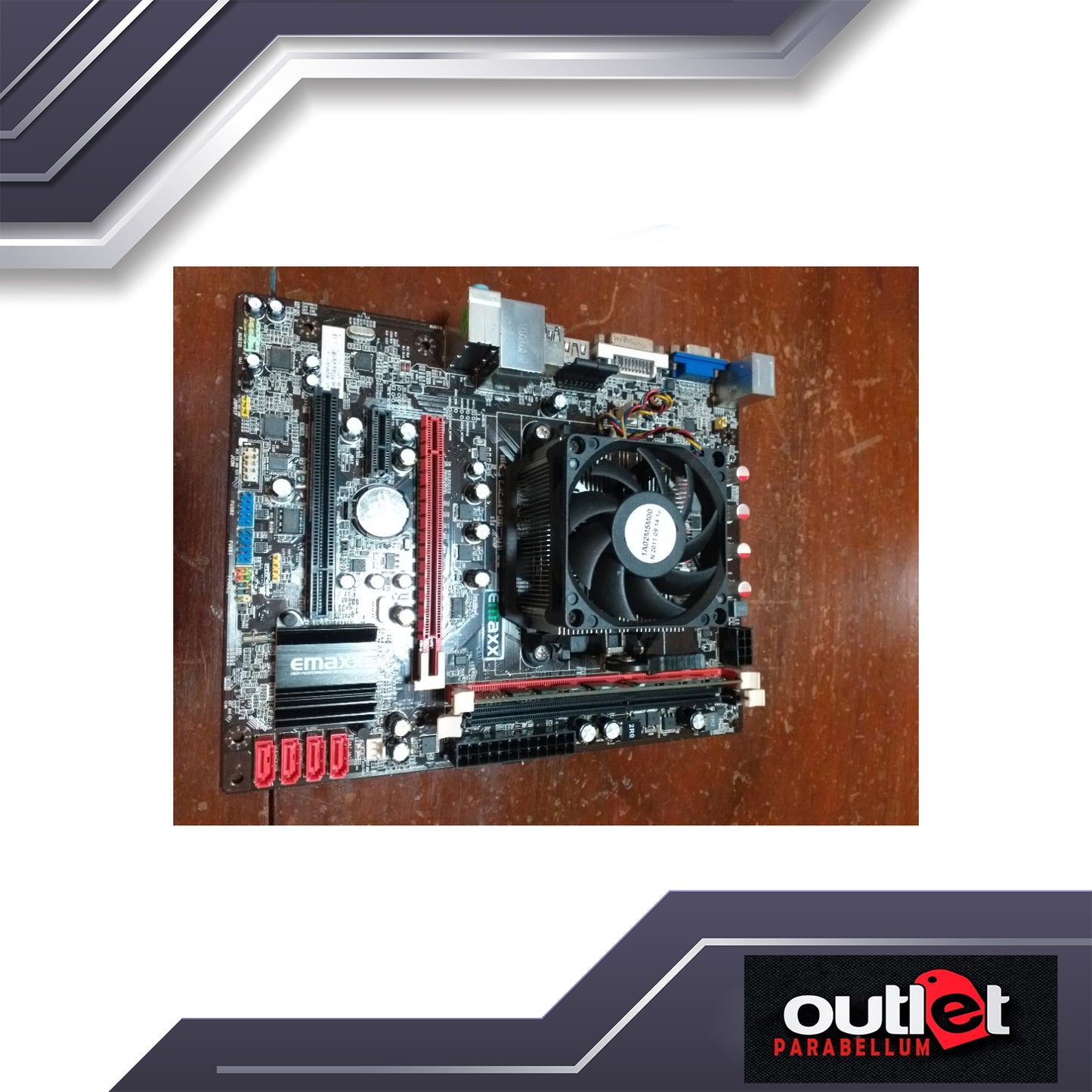 Refurbished Emaxx EMX-A75GM-iCafe Motherboard - No Warranty!!