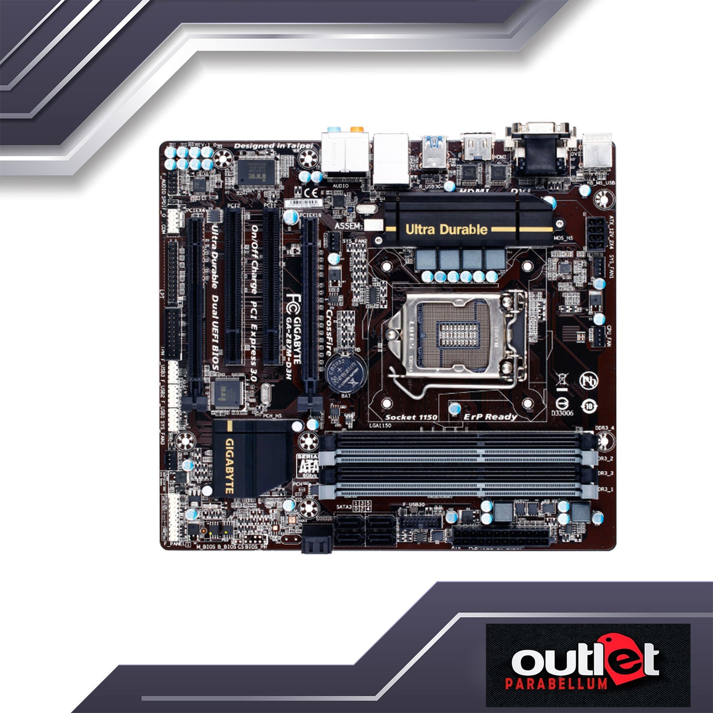 REFURBISHED GIGABYTE GA-Z87M-D3H GIGABYTE INTEL Z87, S1150 MATX Motherboard