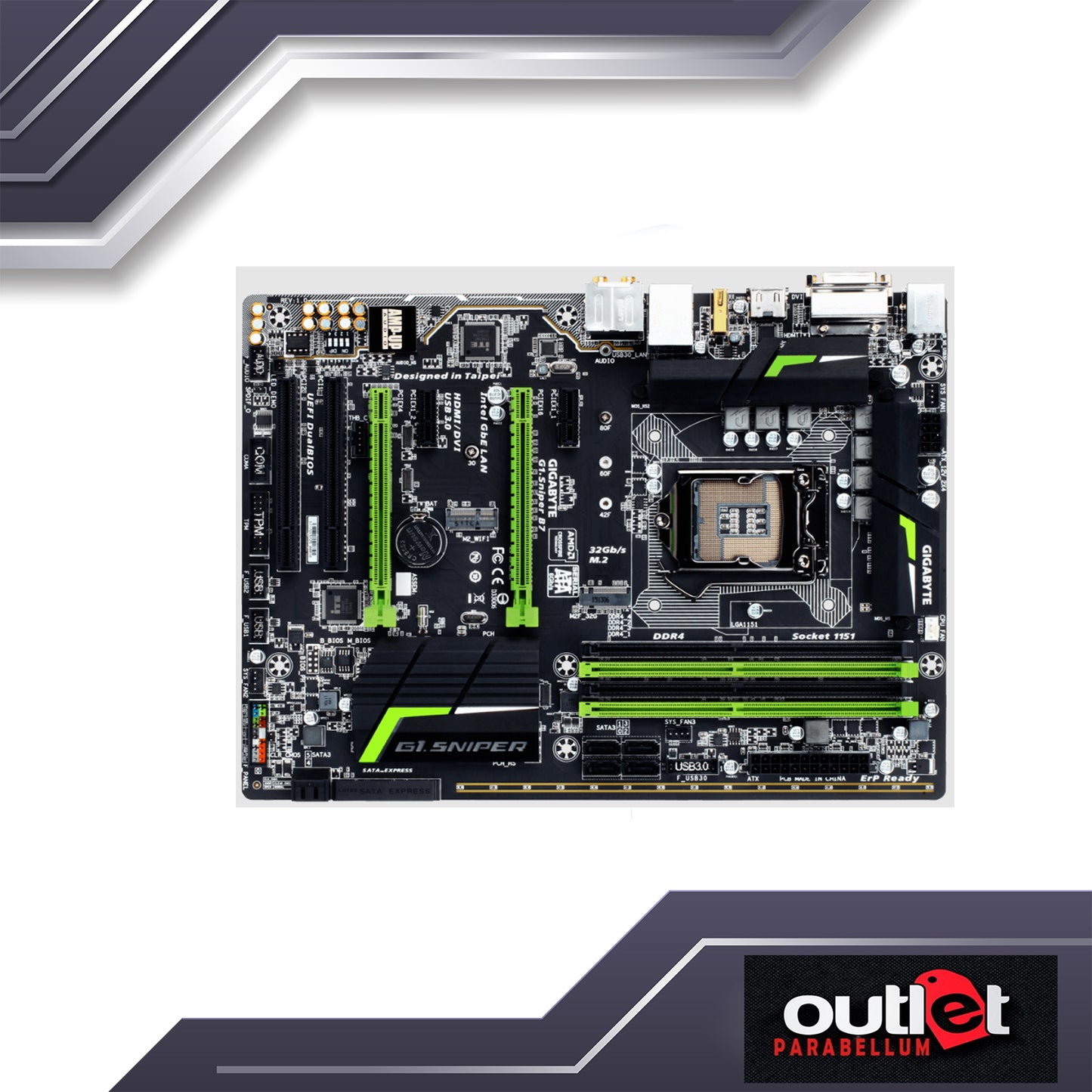 REFURBISHED GIGABYTE G1.Sniper A88X (rev. 3.0) Socket FM2+ supports AMD FM2+/FM2 A-series APU - NO WARRANTY
