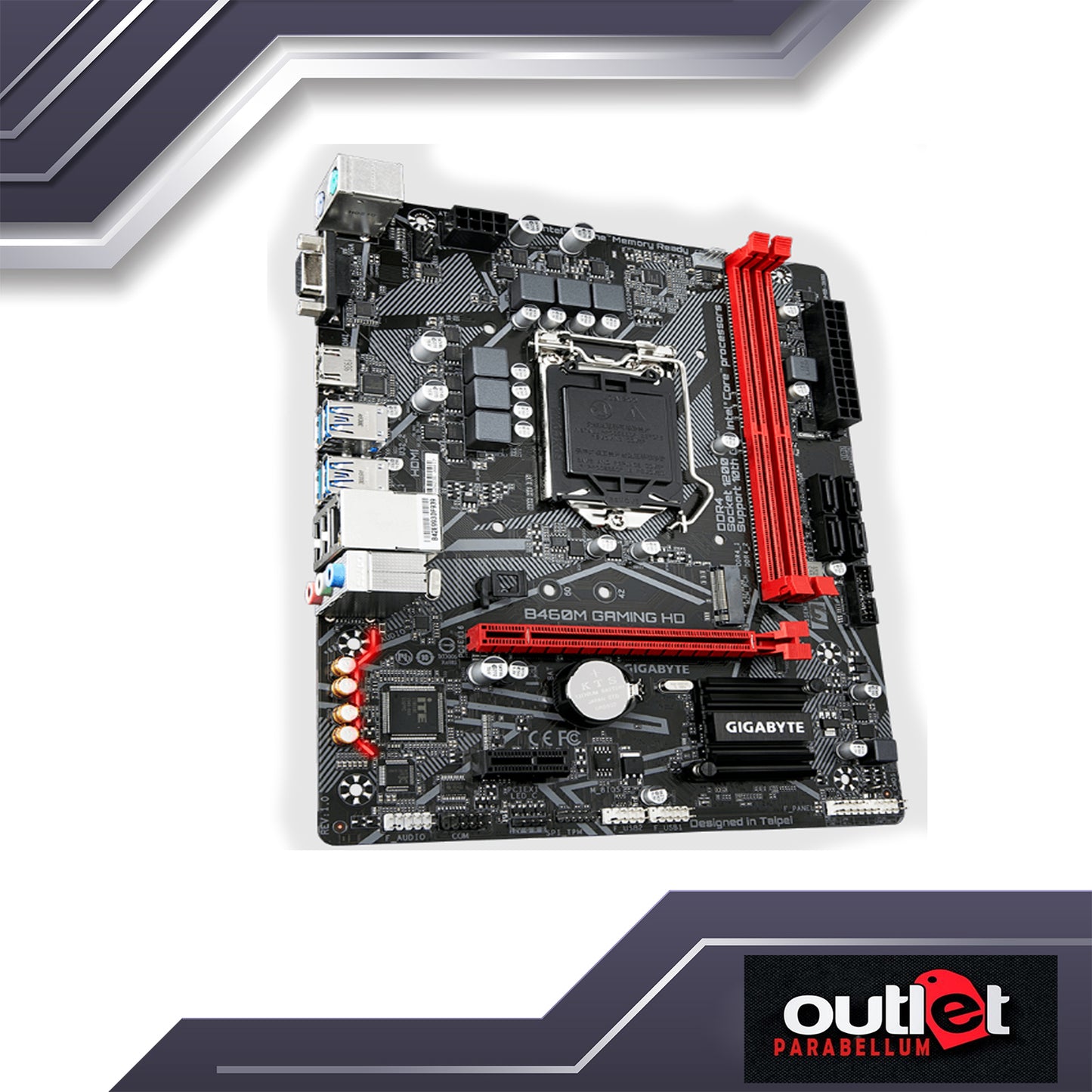 REFURBISHED GA-B460M-GAMING-HD GIGABYTE INTEL B460 LGA1200 DSUB/HDMI/ 2XDIMM MATX MOTHERBOARD