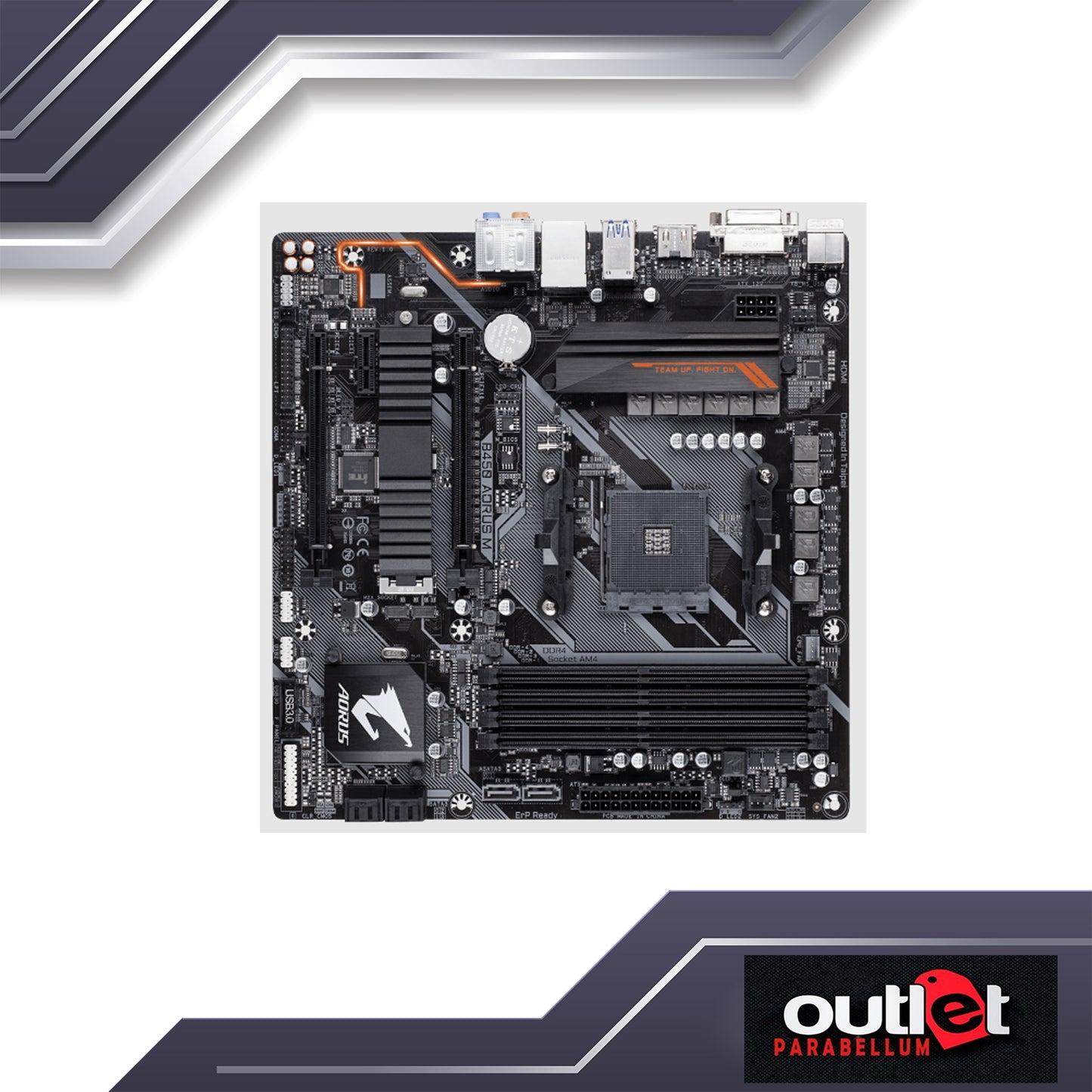 REFURBISHED GIGABYTE GA-B450-AORUS-M AMD B450 AM4 DDR4 MATX GAMING MOTHERBOARD