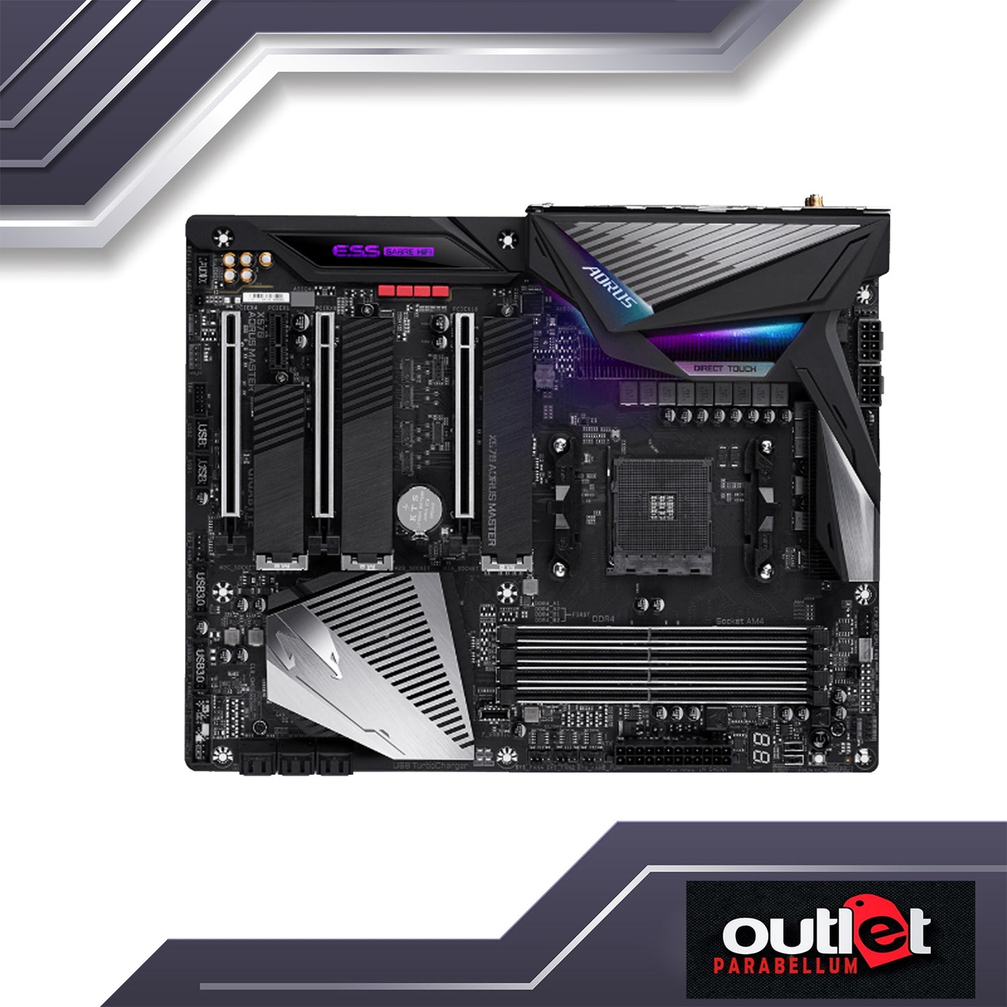 REFURBISHED GA-X570-AORUS-MASTER GIGABYTE AMD X570 AM4 DDR4 PCIE 4.0 ATX GAMING MOTHERBOARD