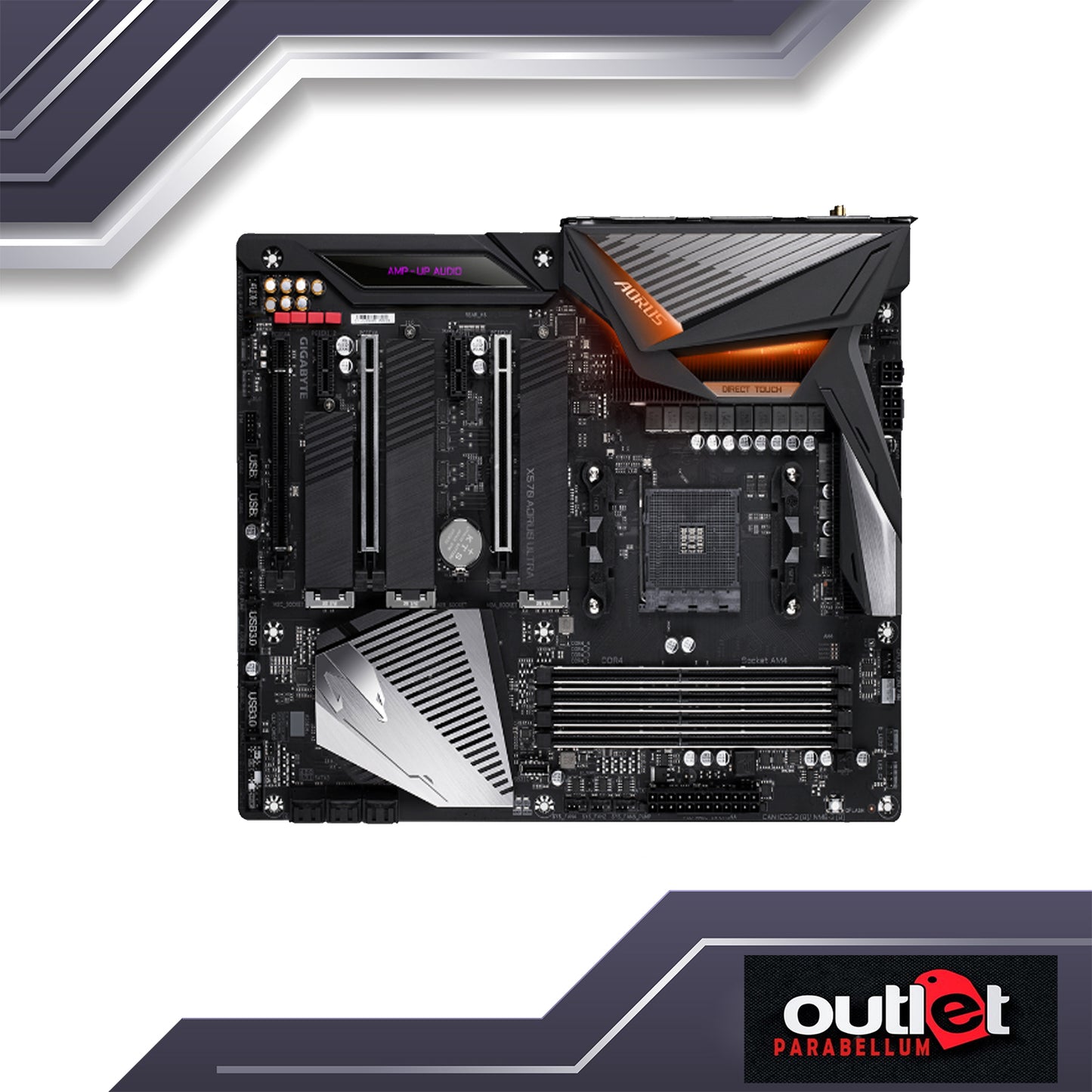 REFURBISHED GIGABYTE GA-X570-AORUS-ULTRA AMD X570 AM4 DDR4 PCIE 4.0 ATX GAMING MOTHERBOARD