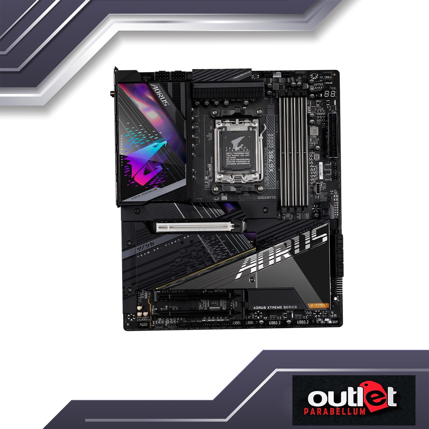 REFURBISHED GA-X670E-AORUS-XTREME GIGABYTE AMD X670E AM5 DDR5 PCIE 5.0 18+2+2 DIGITAL VRM 10GBE LAN WIFI6E ATX MB