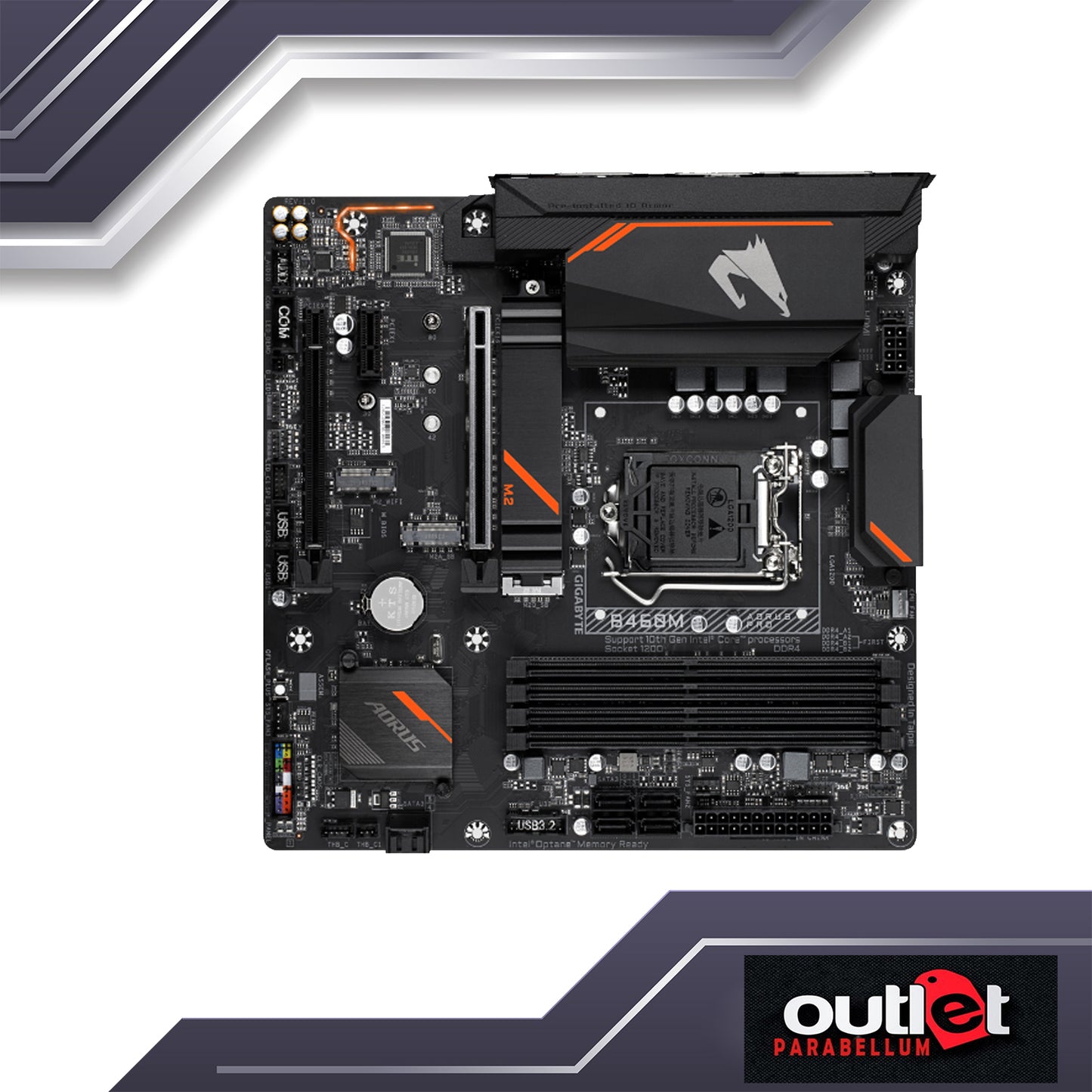 REFURBISHED GA-B460M-AORUS-PRO AORUS INTEL B460 DVI/HDMI/DP, INTEL GBE LAN, RGB FUSION, MATX GAMING