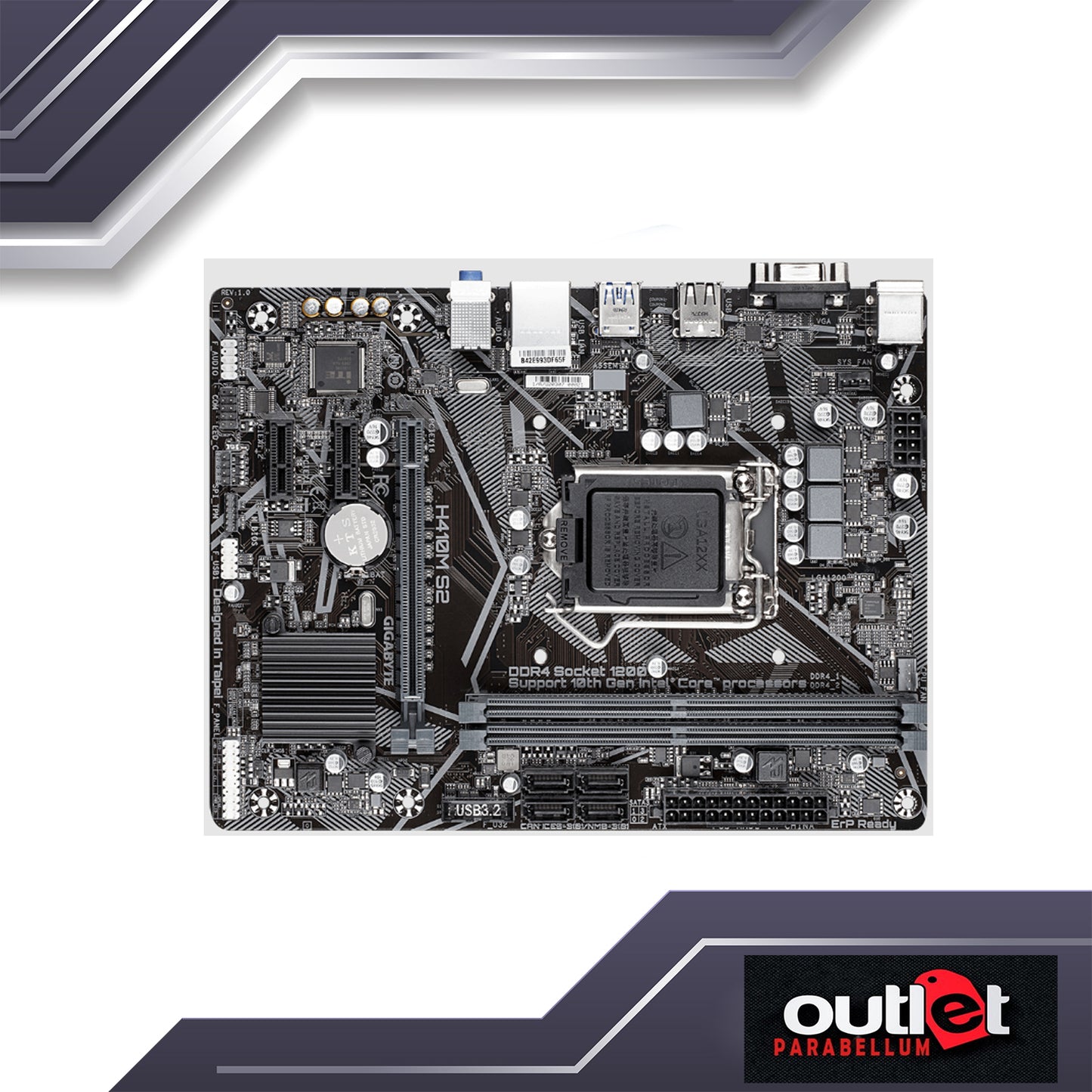 REFURBISHED GIGABYTE GA-H410M-S2 INTEL H410 LGA1200 MATX MOTHERBOARD