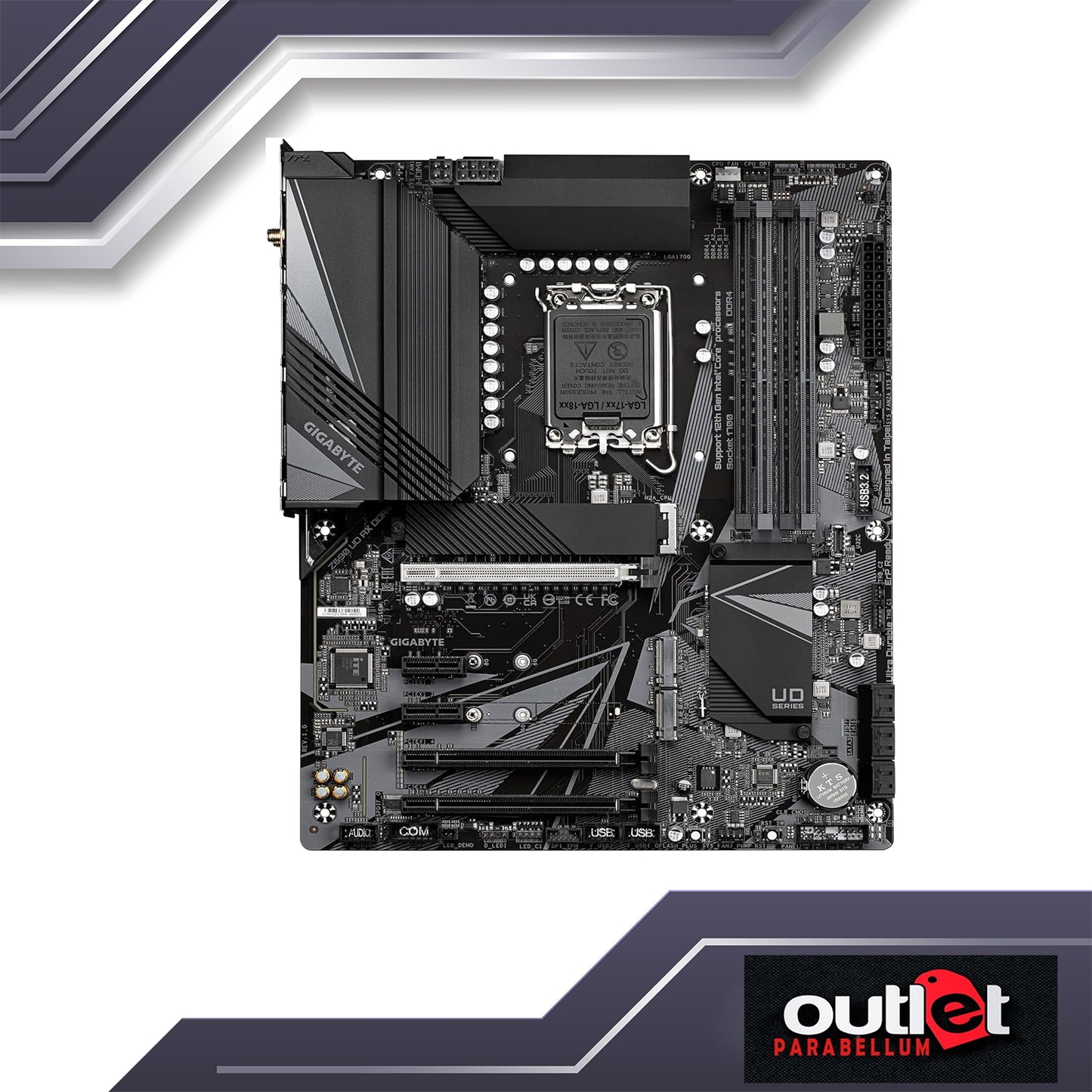 REFURBISHED GA-Z690-UD-AX-DDR4 GIGABYTE INTEL Z690 LGA1700 DDR4 16+1+2 DIGITAL VRM(SPS 60A)WIFI 6, 2.5GbE ATX MOTHERBOARD