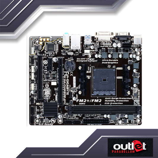 Refurbished GIGABYTE GA-F2A68HM-S1 GIGABYTE AMD A68H FM2+ DDR3 USB3 MATX MB -- No Warranty!!!